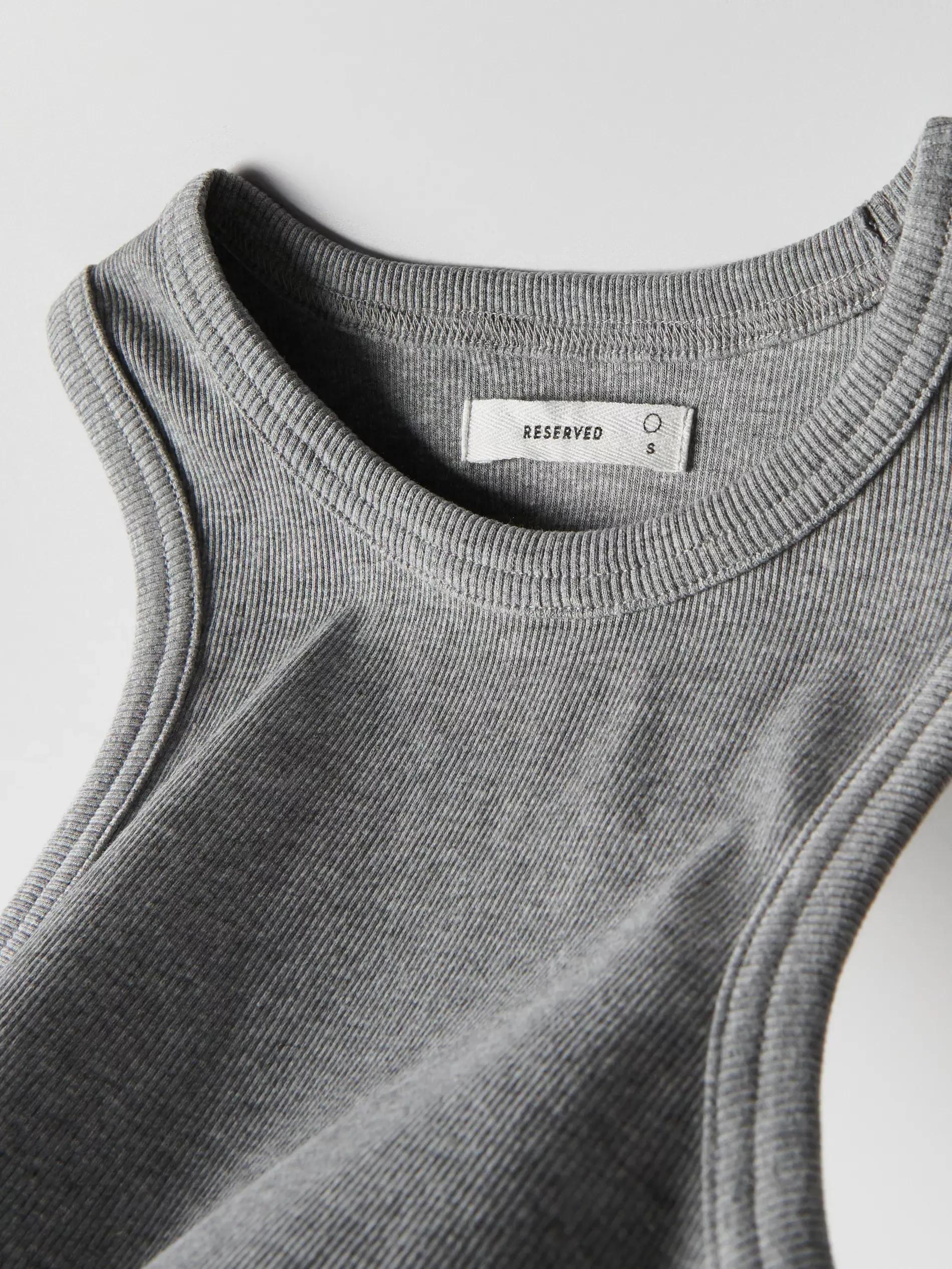 Grey Cotton Top, Light grey, large image number 4