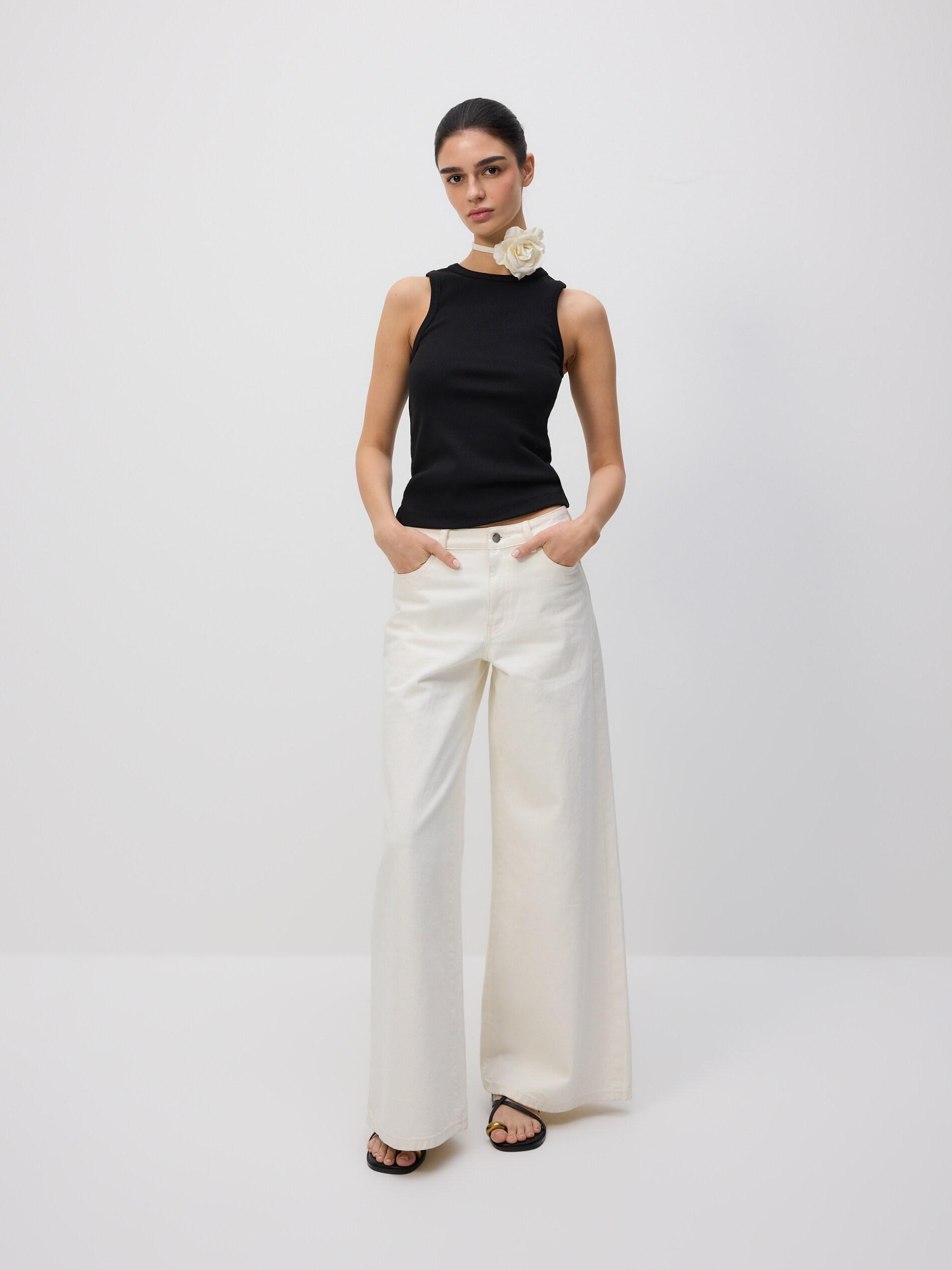 Black Cotton Top, Black, large image number 4