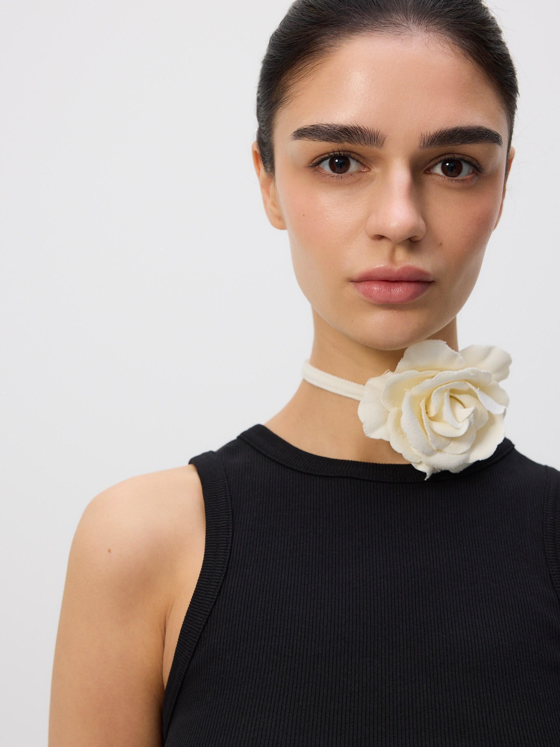 Black Cotton Top, Black, large image number 7