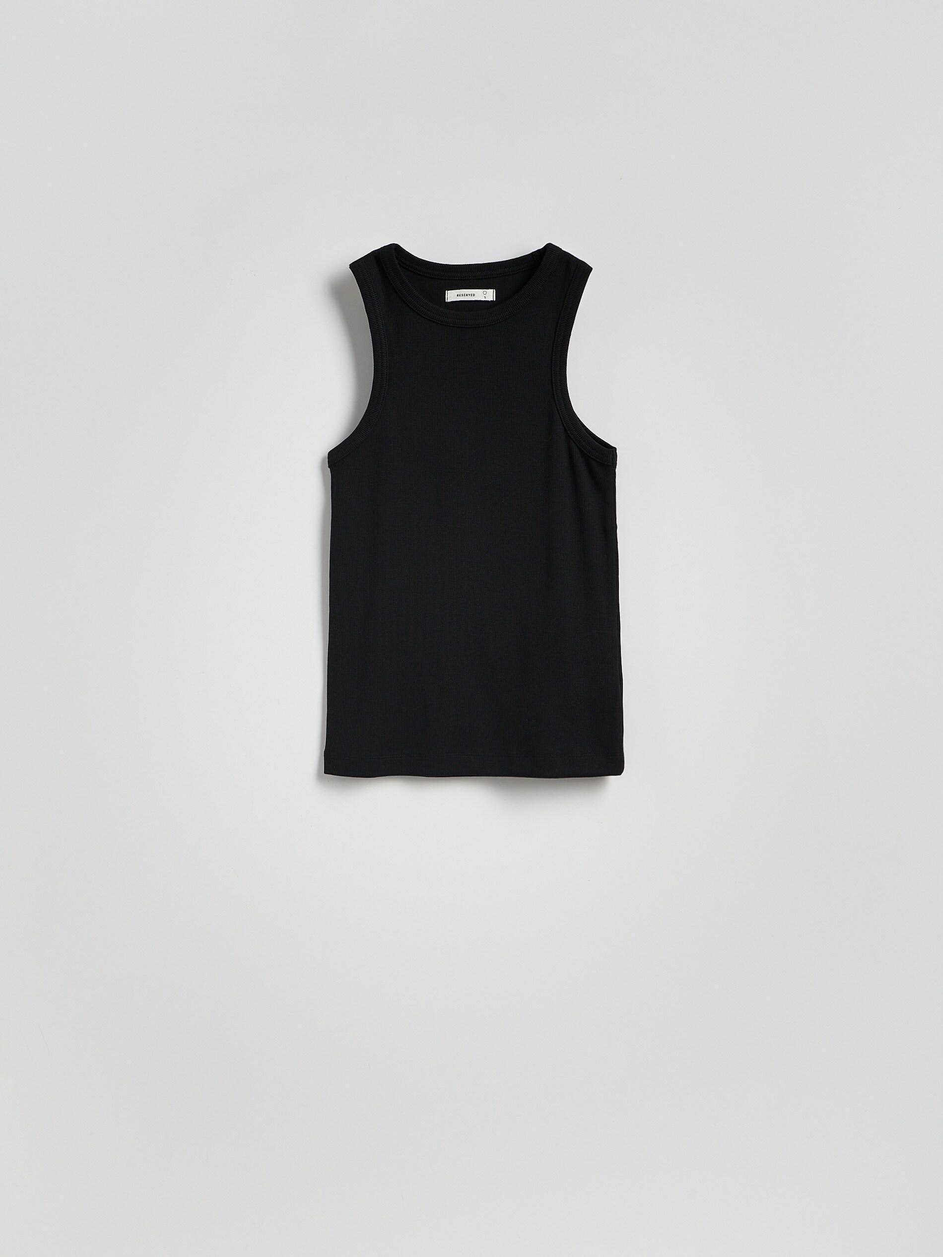 Black Cotton Top, Black, large image number 9