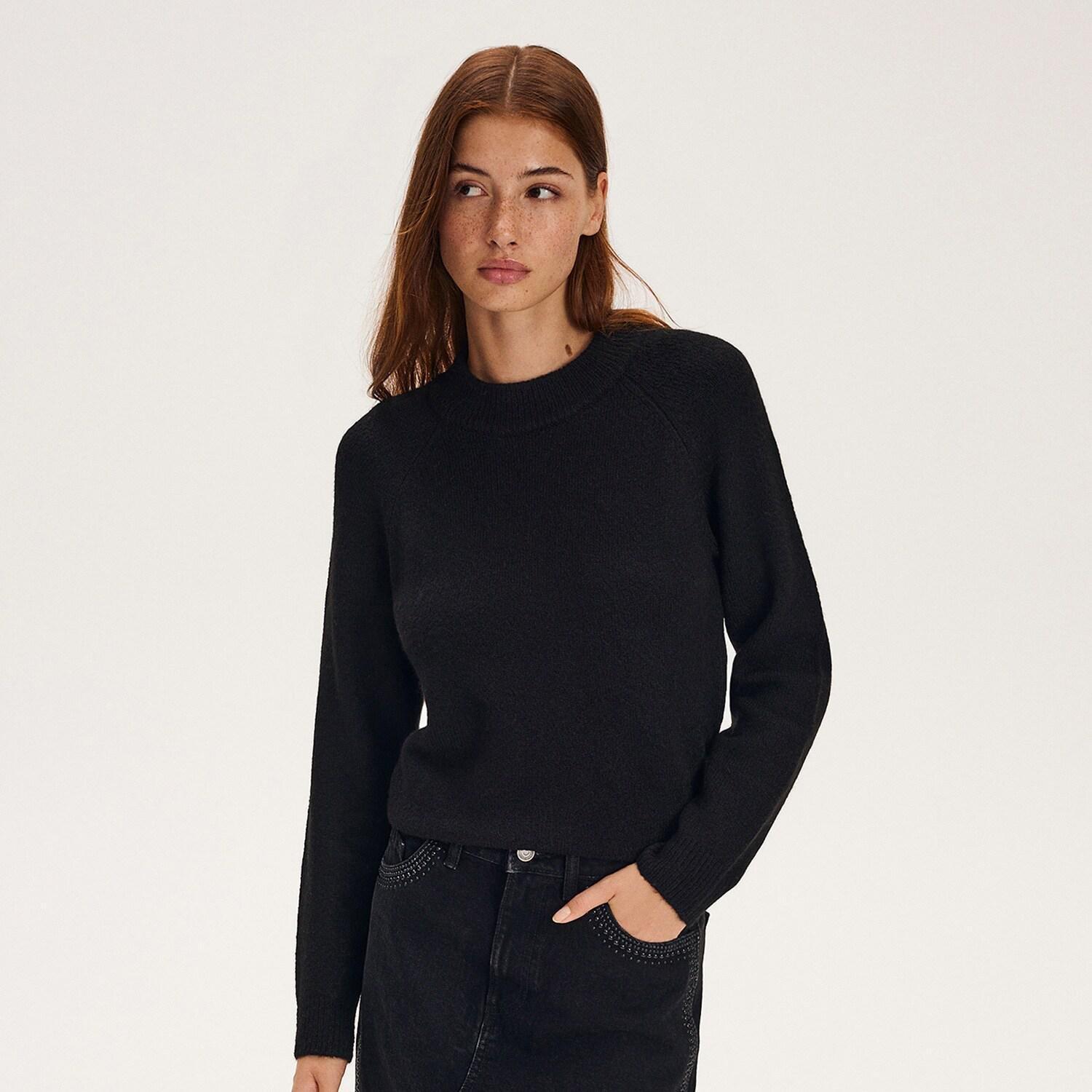 Black Long Sleeve Sweater, , large image number 0