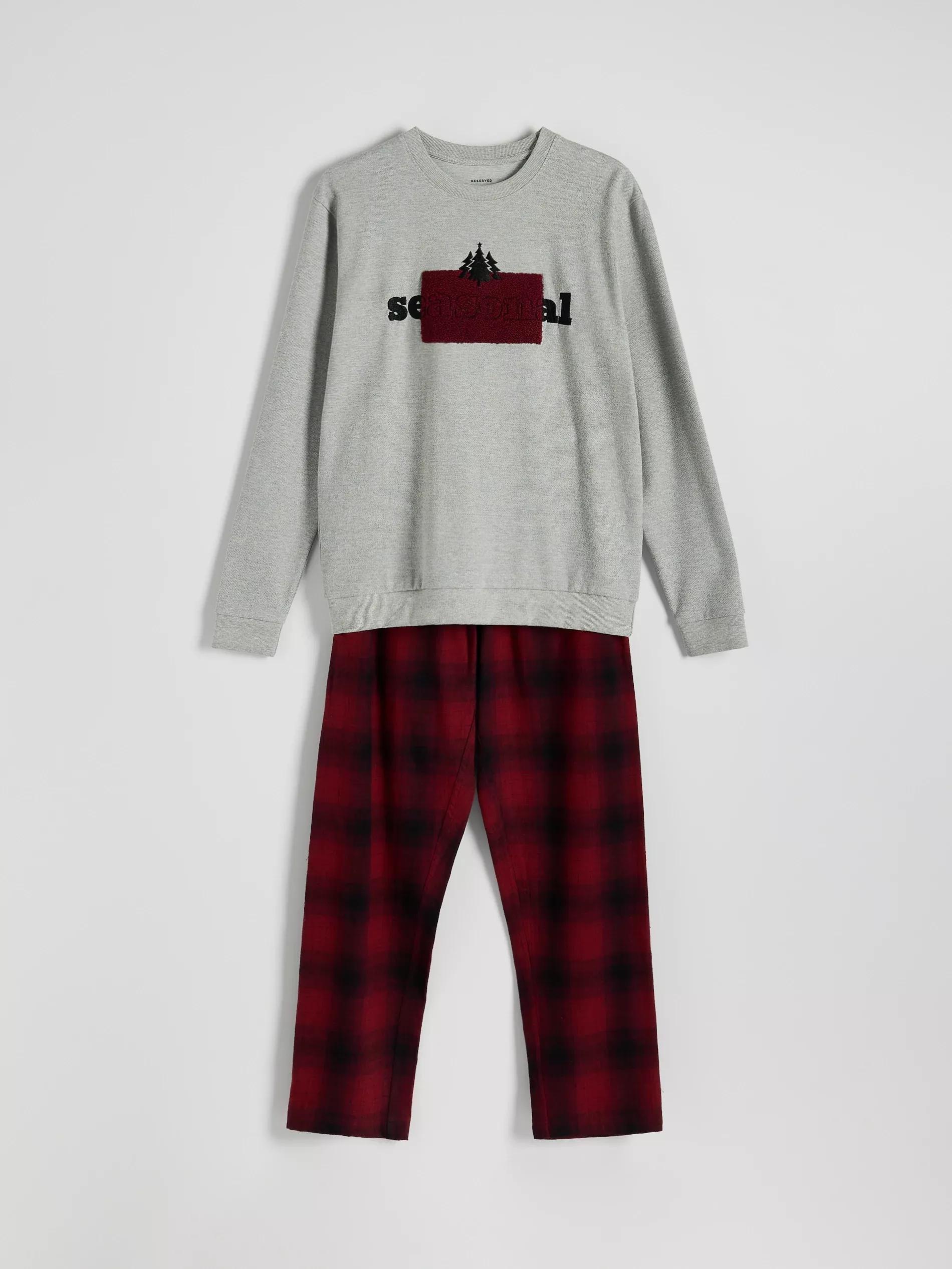Red Printed Pyjama Set, , large image number 0