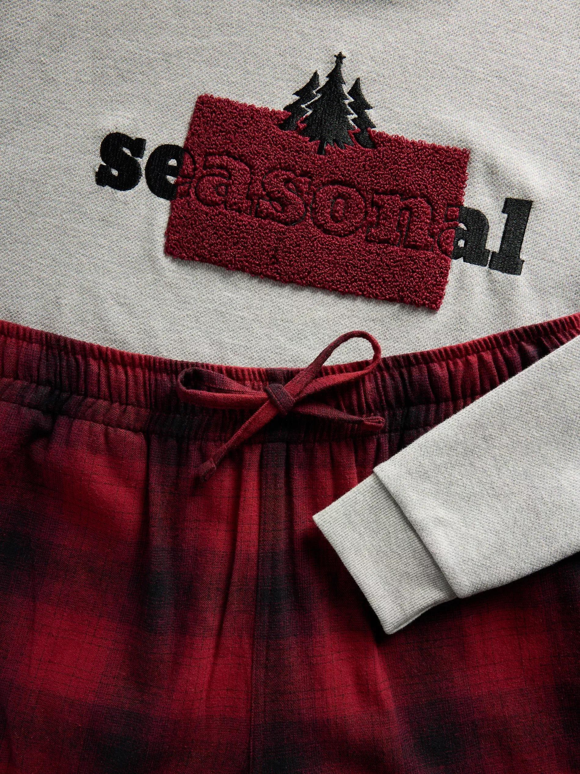Red Printed Pyjama Set, , large image number 1