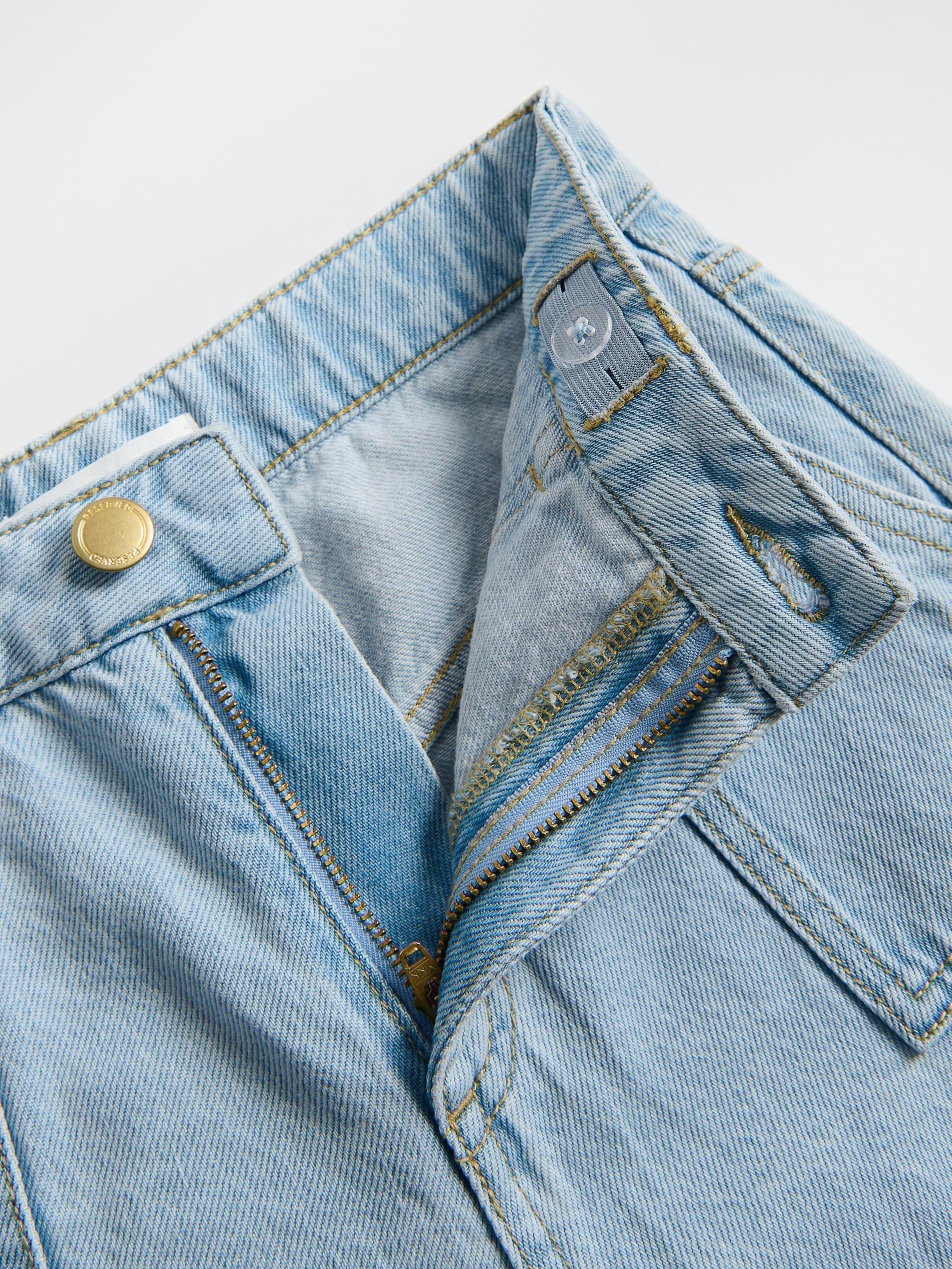 Blue Super Wide Leg Jeans, Blue, large image number 1