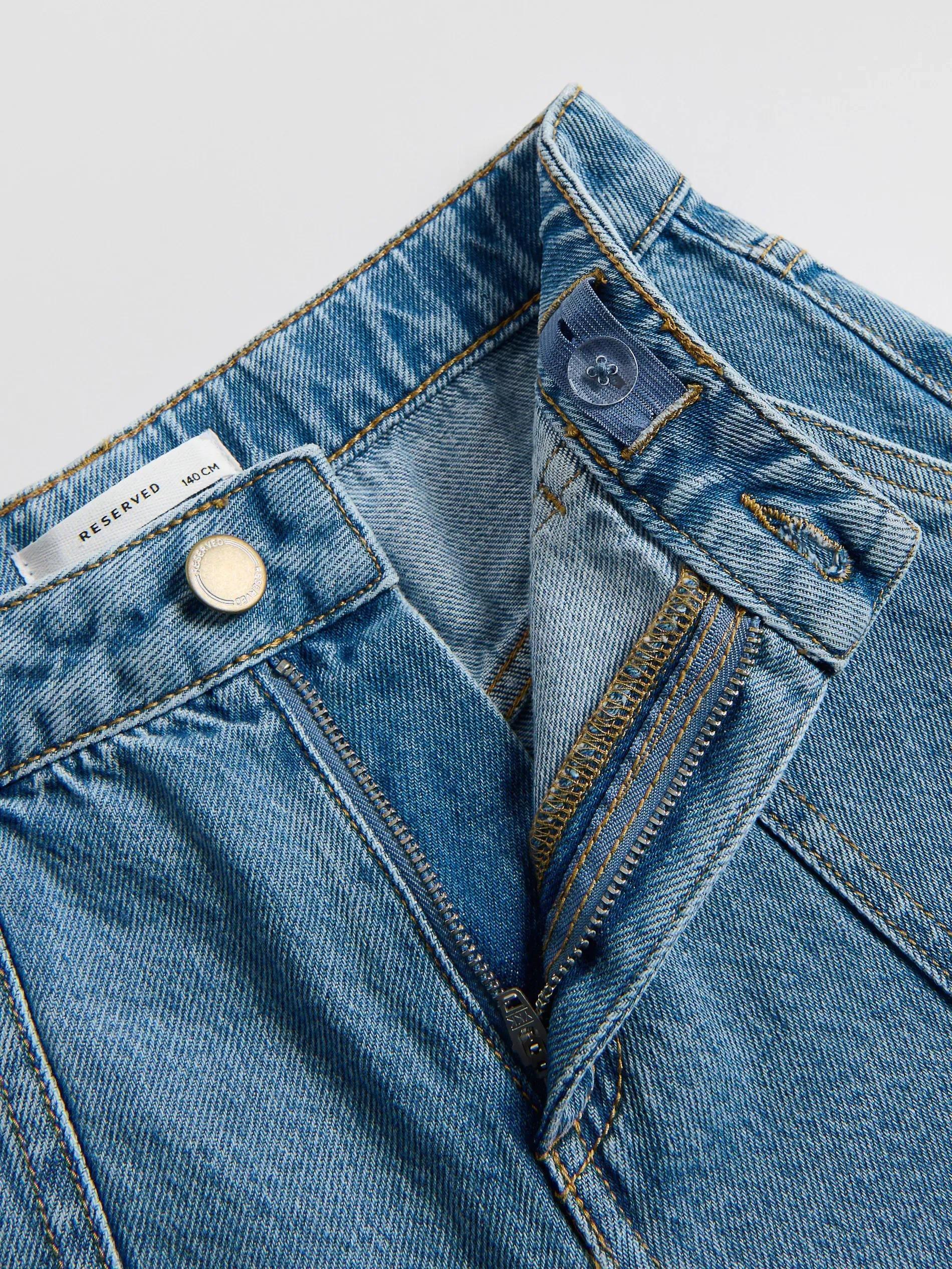 GIRLS` JEANS T ROUSERS BLUE JEANS, Blue, large image number 1