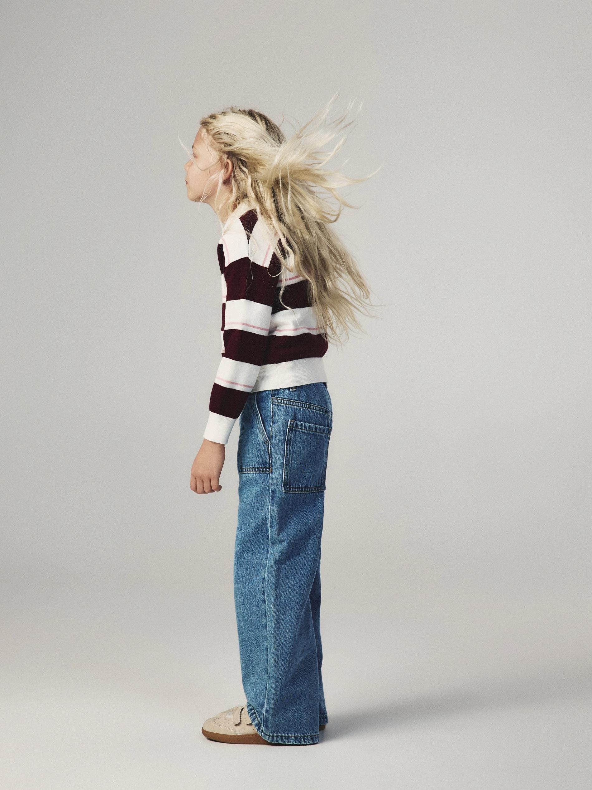 Blue Jeans Super Wide Leg Jeans, Blue, large image number 3