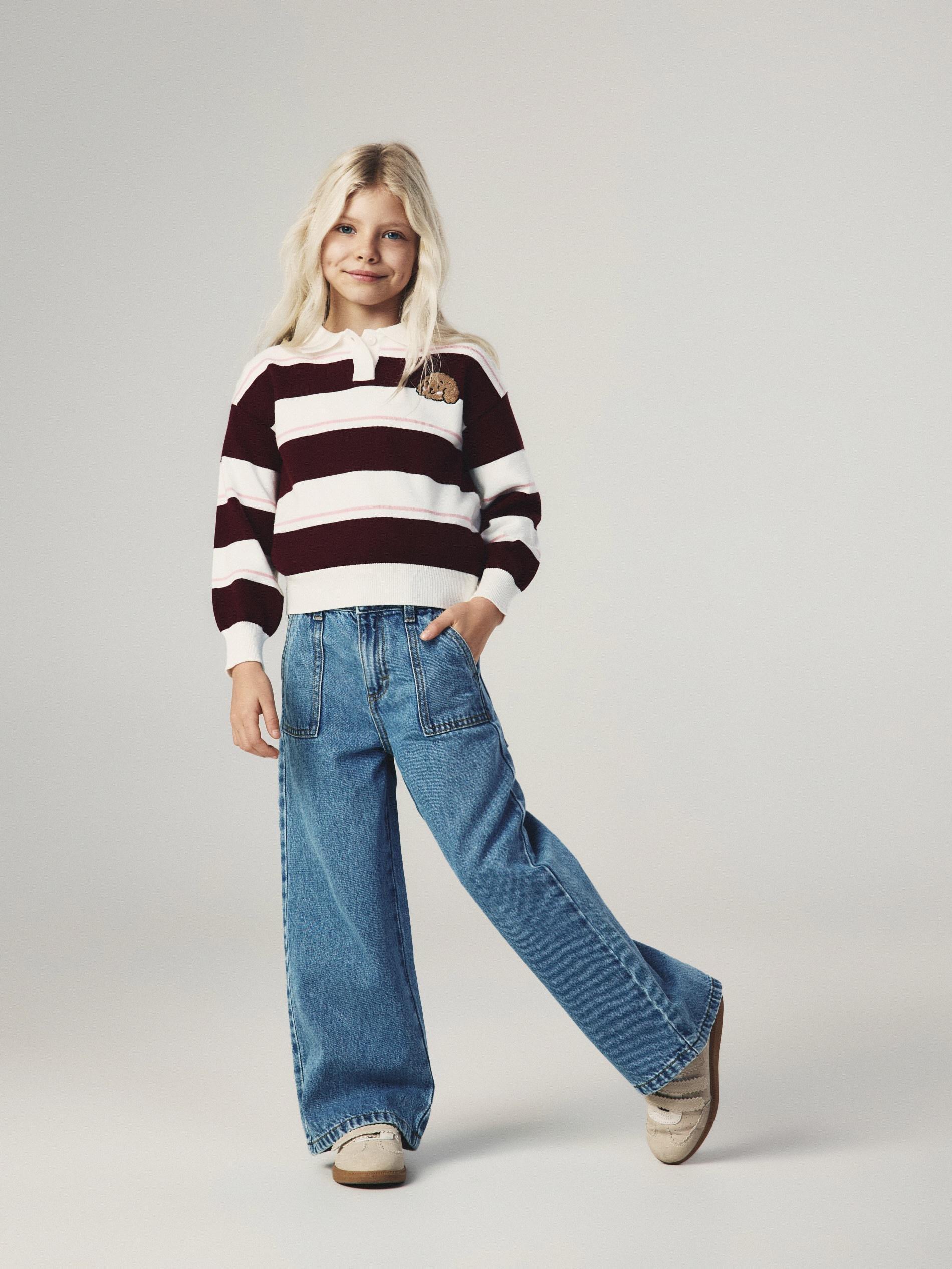 Blue Jeans Super Wide Leg Jeans, Blue, large image number 5