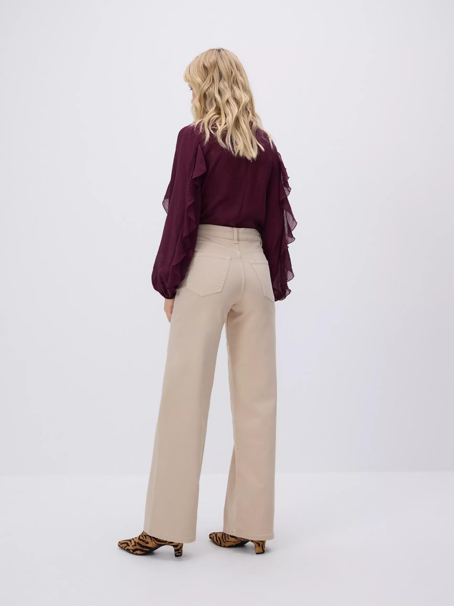 Beige Jeans Wide Leg Jeans, , large image number 2