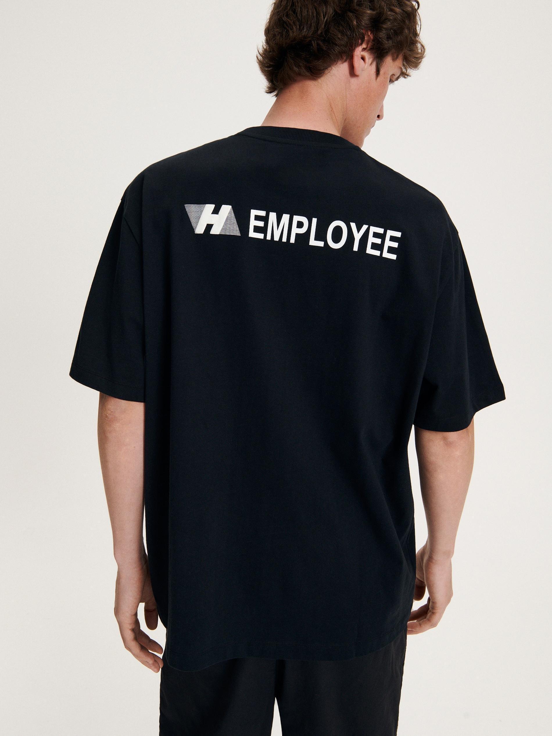 Black Printed Oversize T-Shirt, , large image number 1