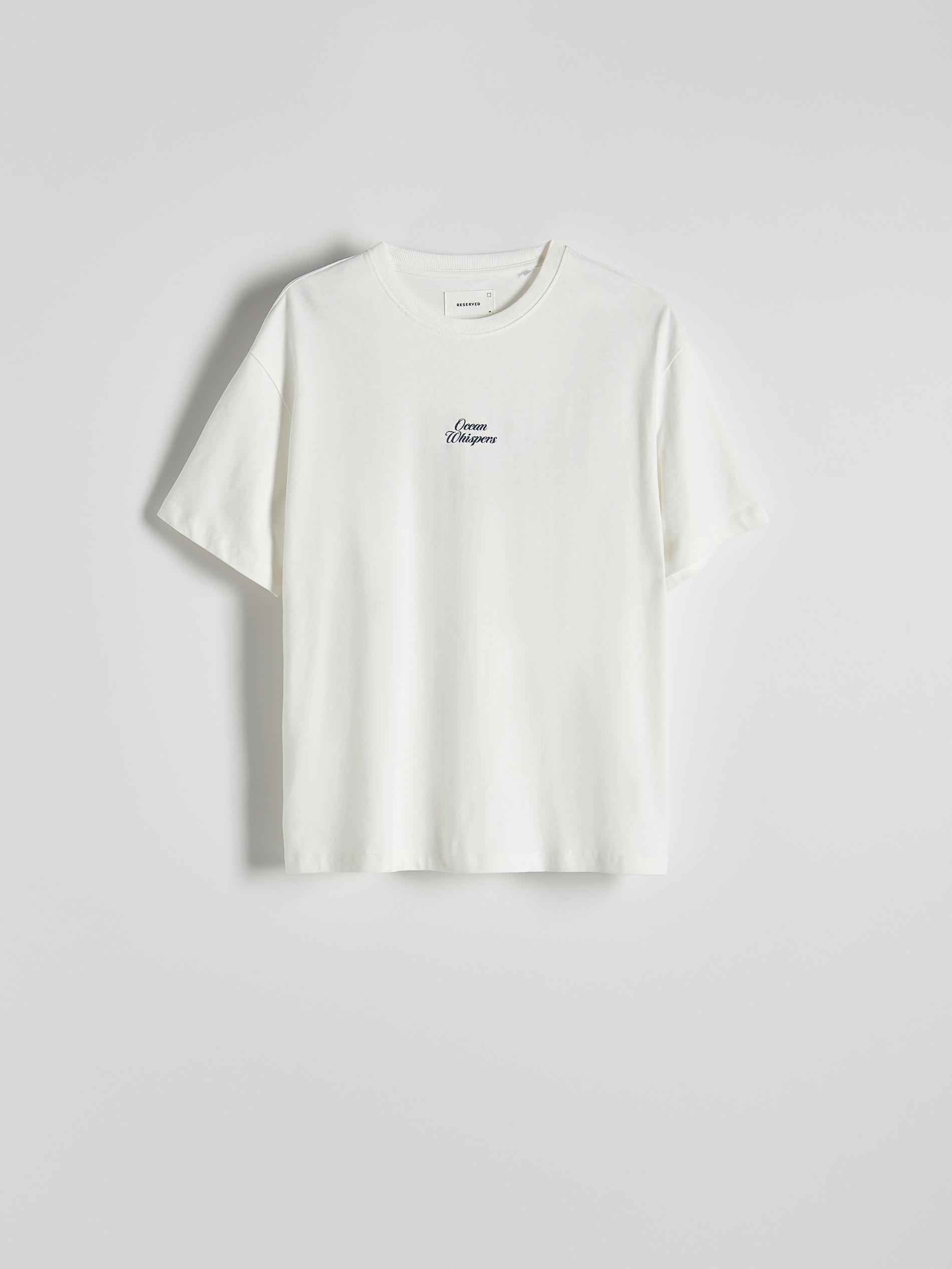 Cream Printed Boxy T-Shirt, , large image number 1