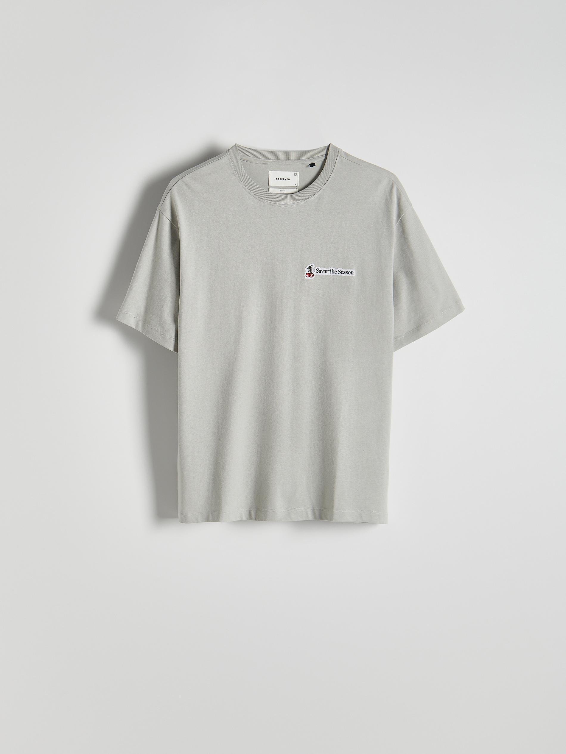 Grey Printed Boxy T-Shirt, , large image number 1