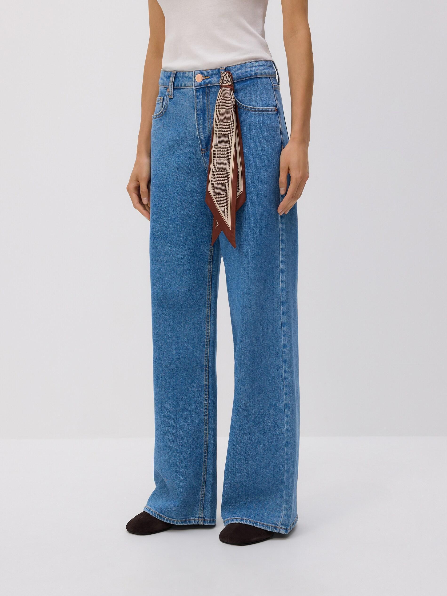 BLUE JEANS Wide-leg jeans with bandana, Blue, large image number 3