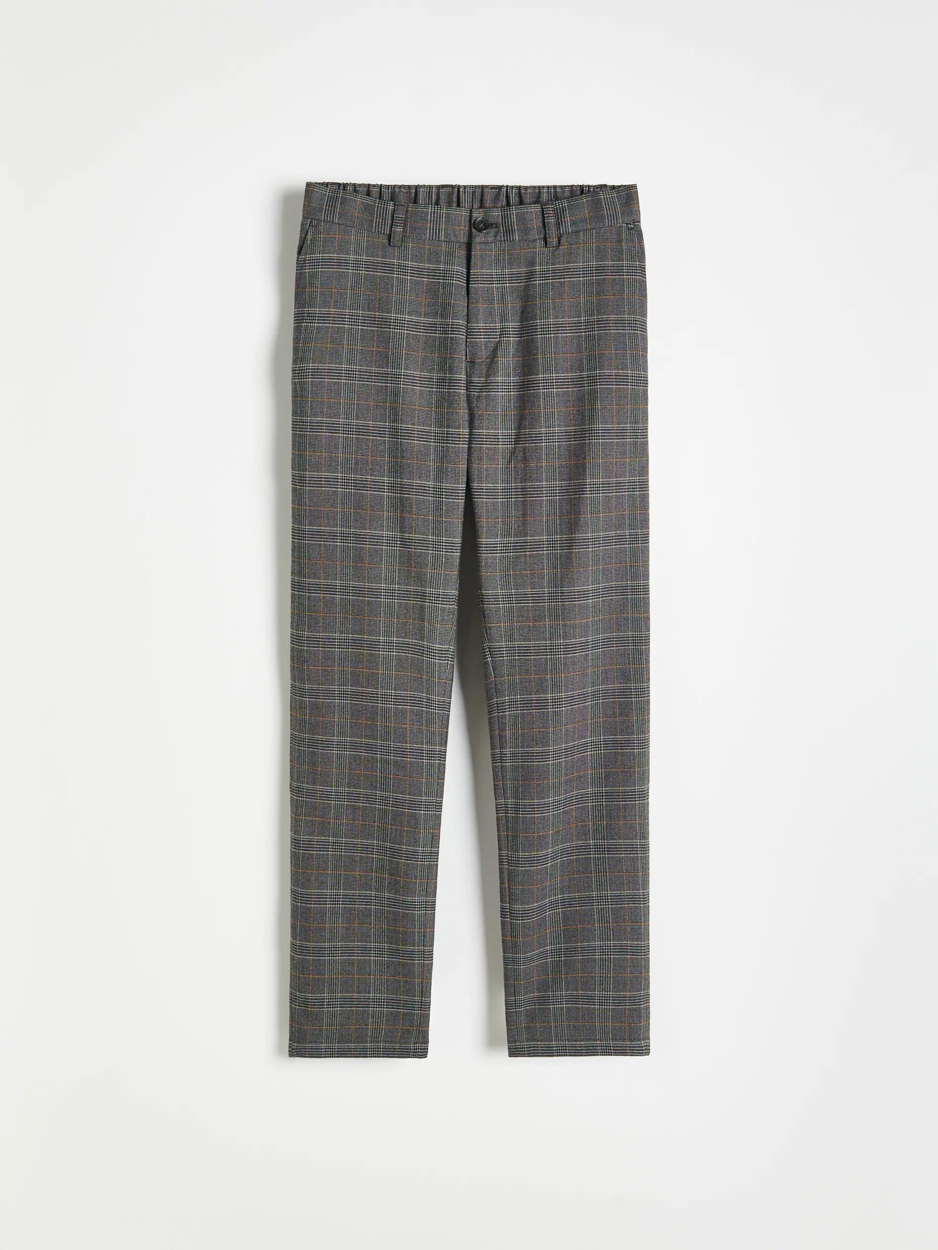 Anthracite Checked Chino Trousers, , large image number 3