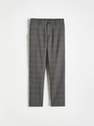 Reserved - Anthracite Checked Chino Trousers