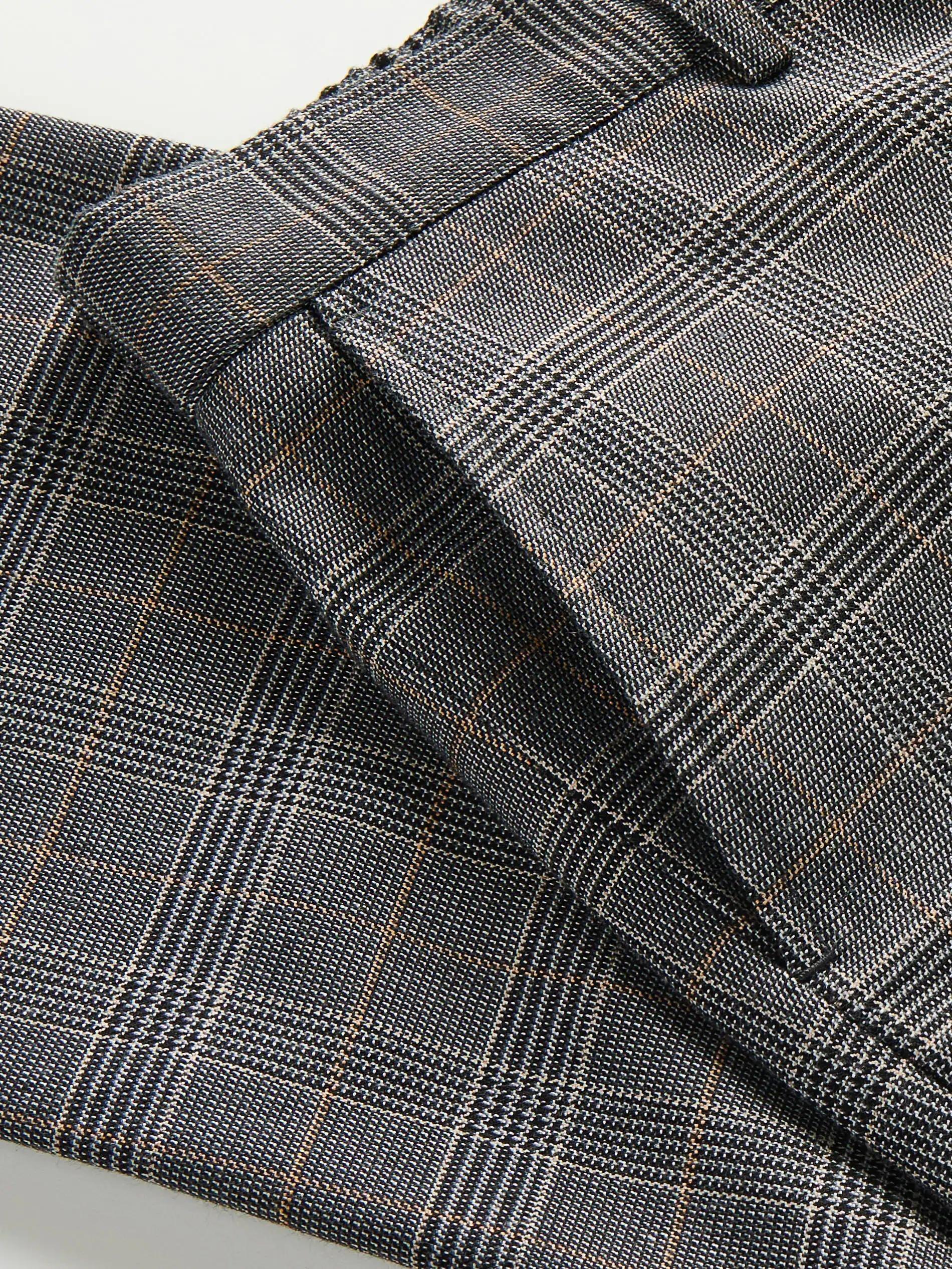 Anthracite Checked Chino Trousers, , large image number 4
