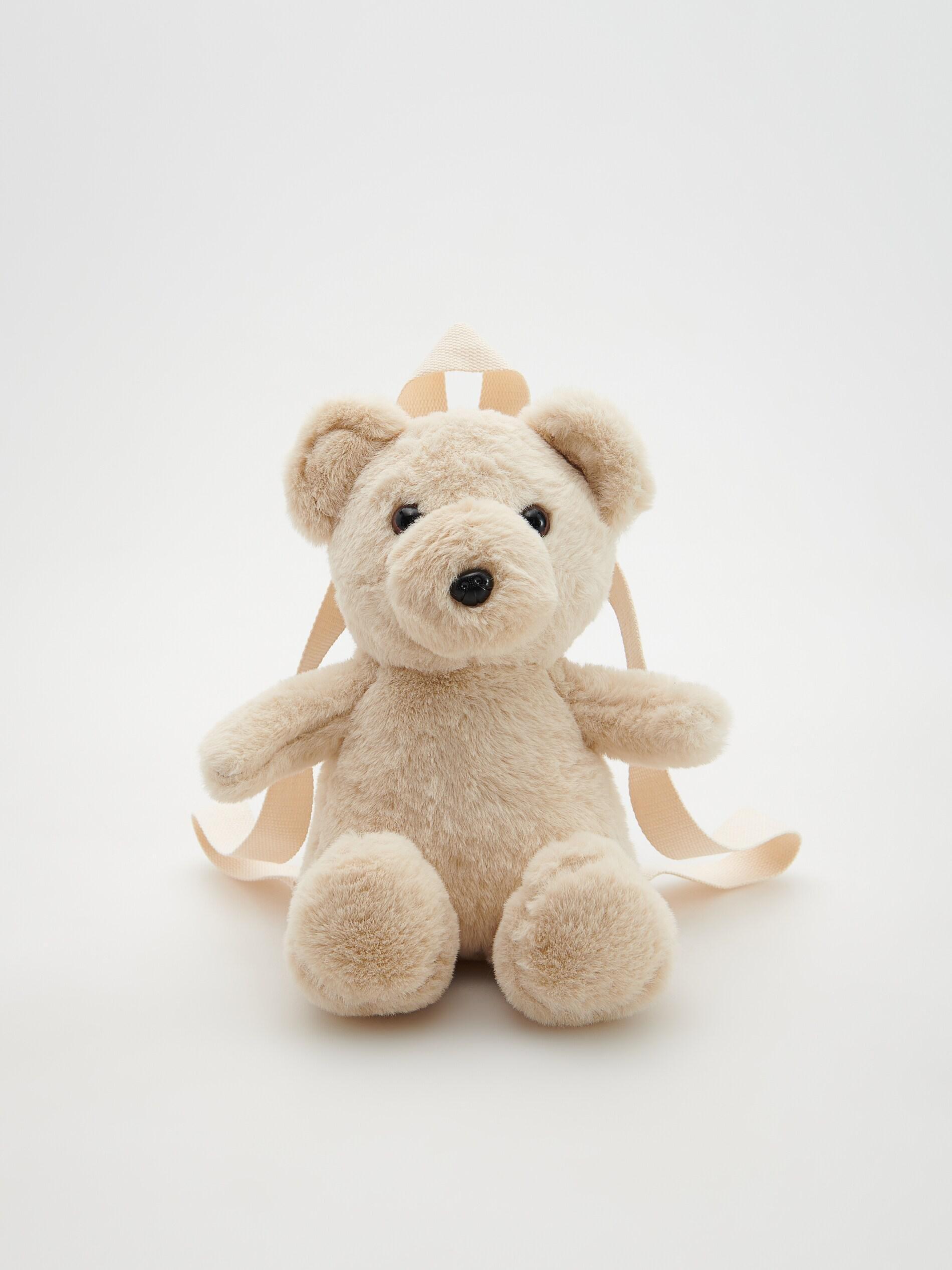 Cream Teddy Bear Backpack, , large image number 0