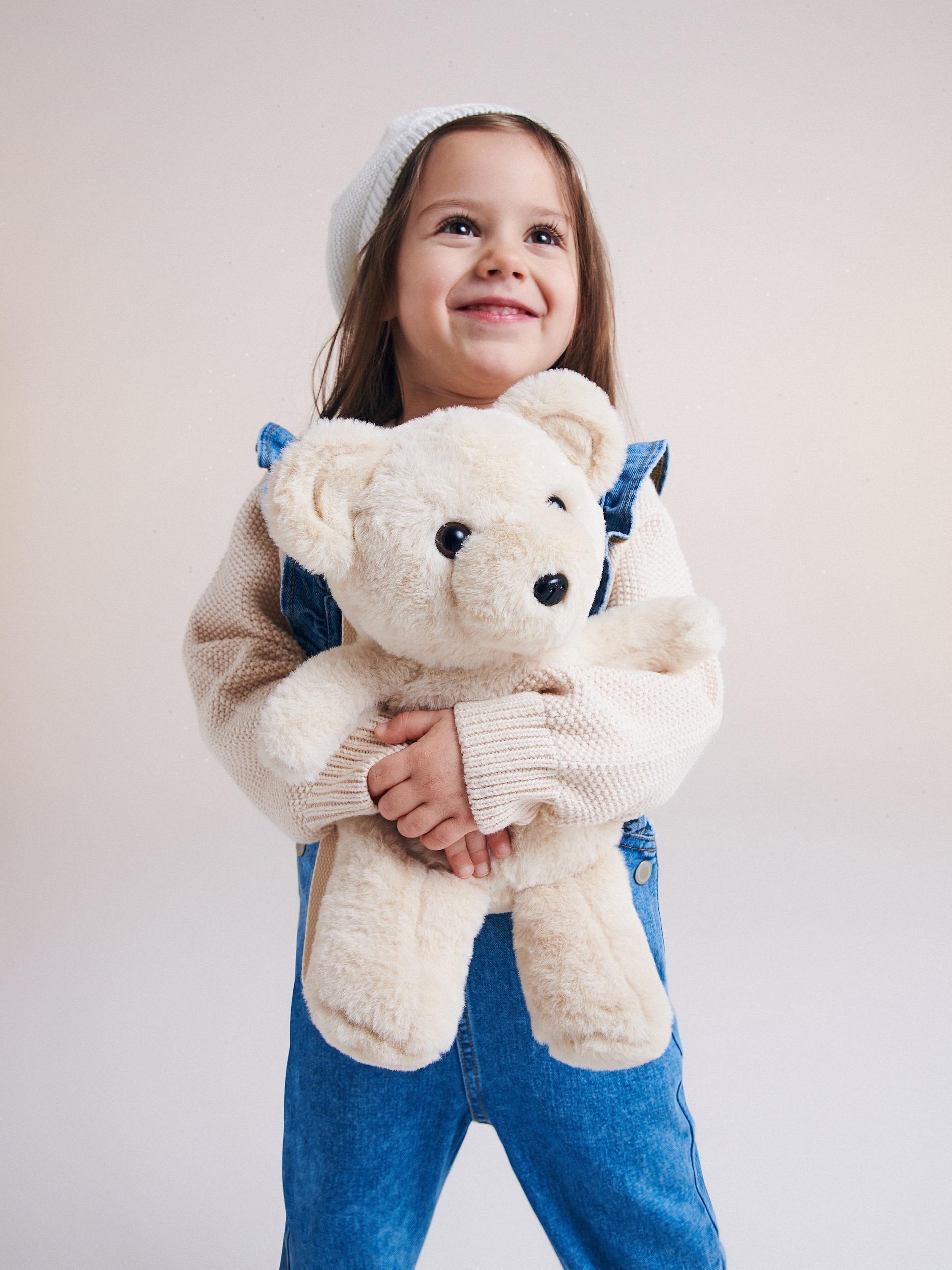 Cream Teddy Bear Backpack, , large image number 2