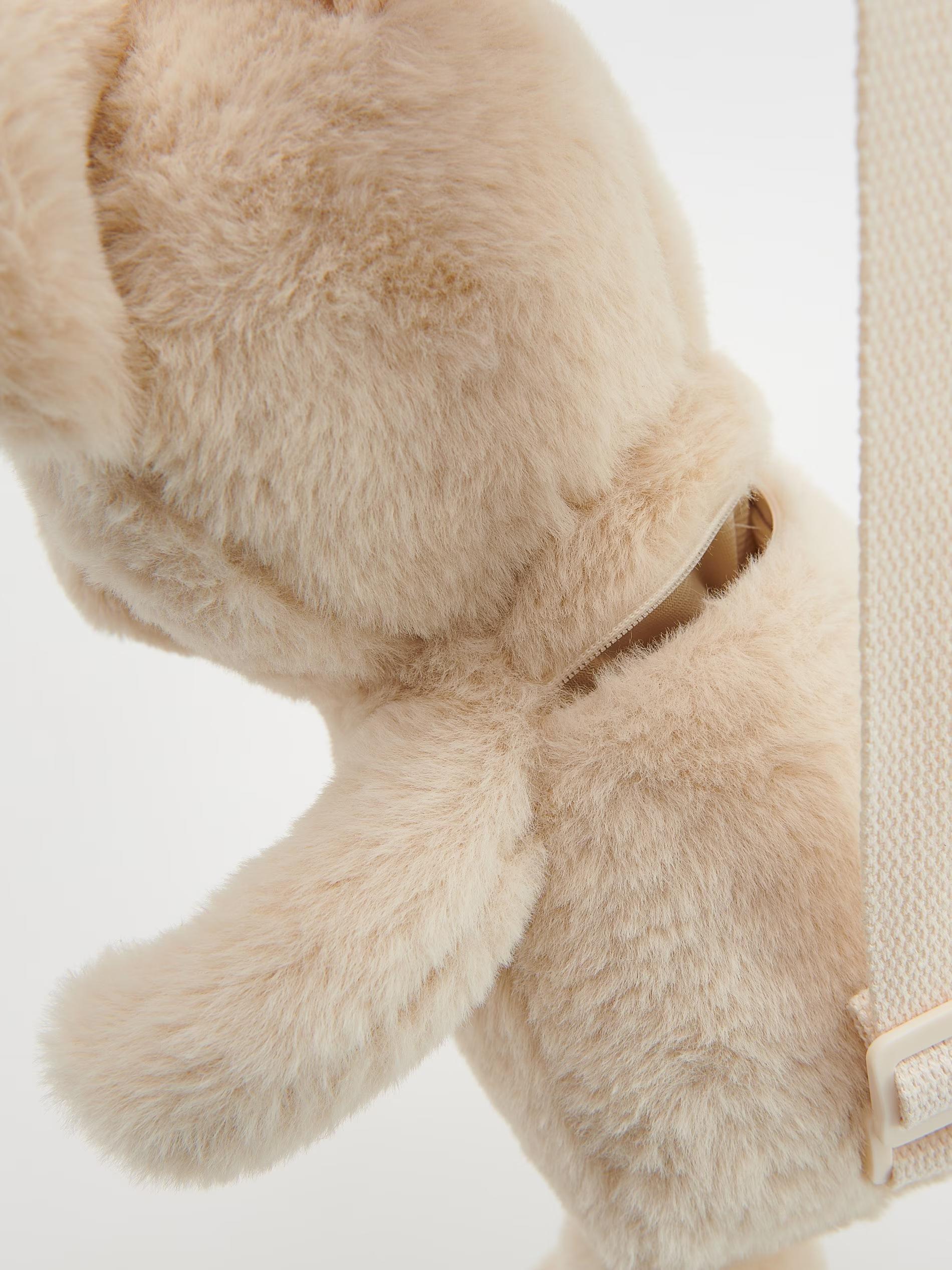 Cream Teddy Bear Backpack, , large image number 4