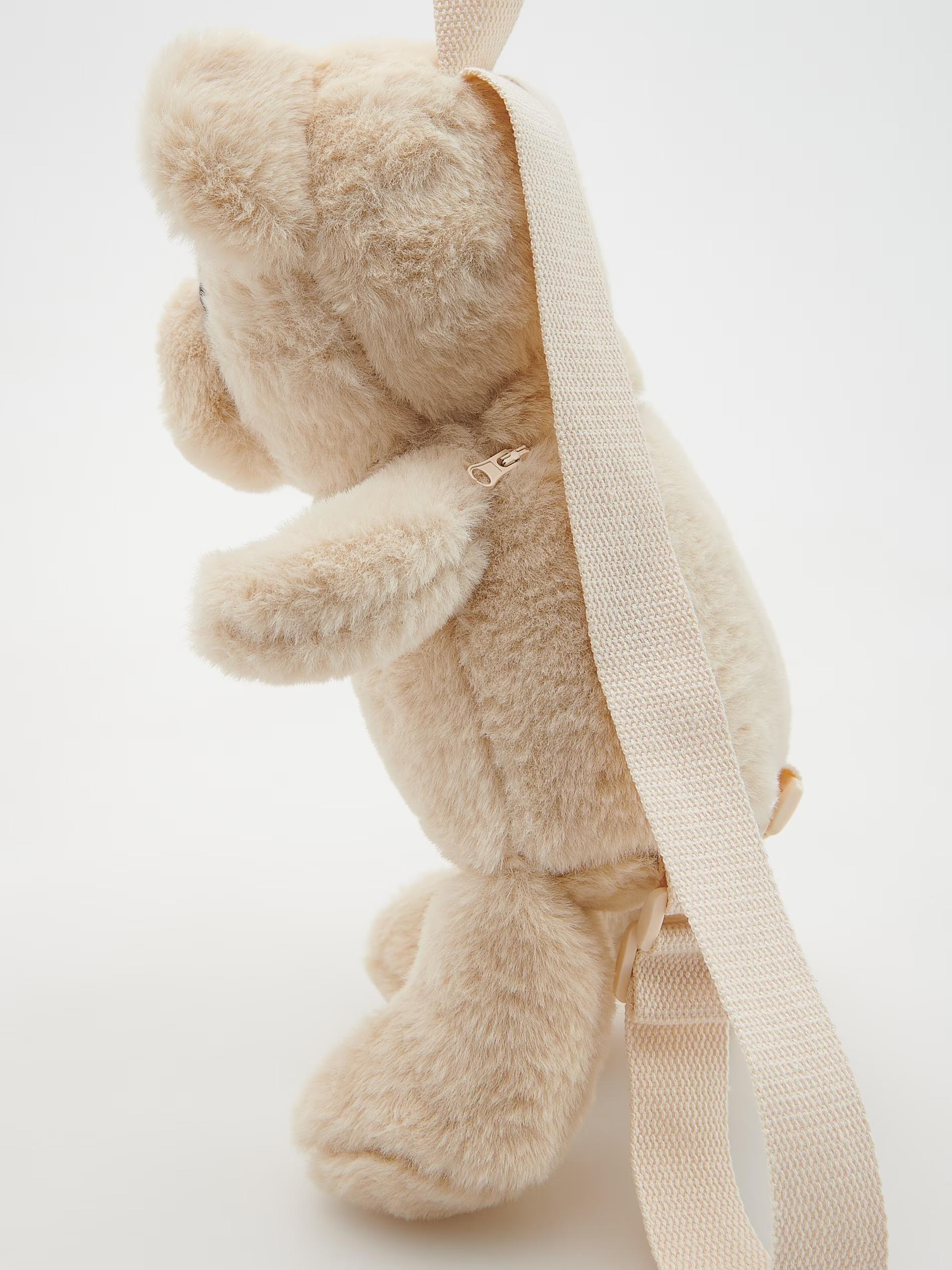 Cream Teddy Bear Backpack, , large image number 5