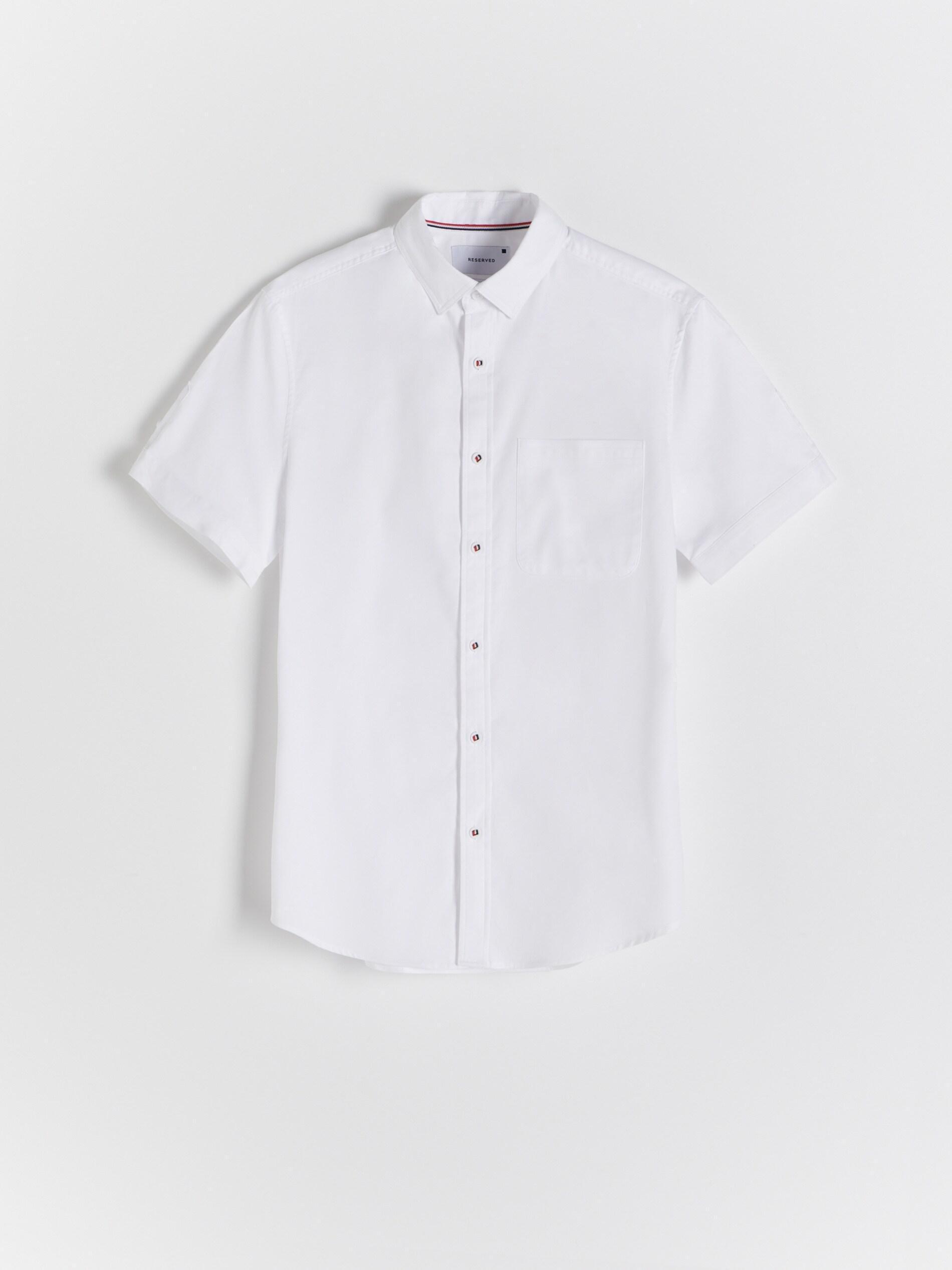 White Cotton Slim Fit Shirt, , large image number 2