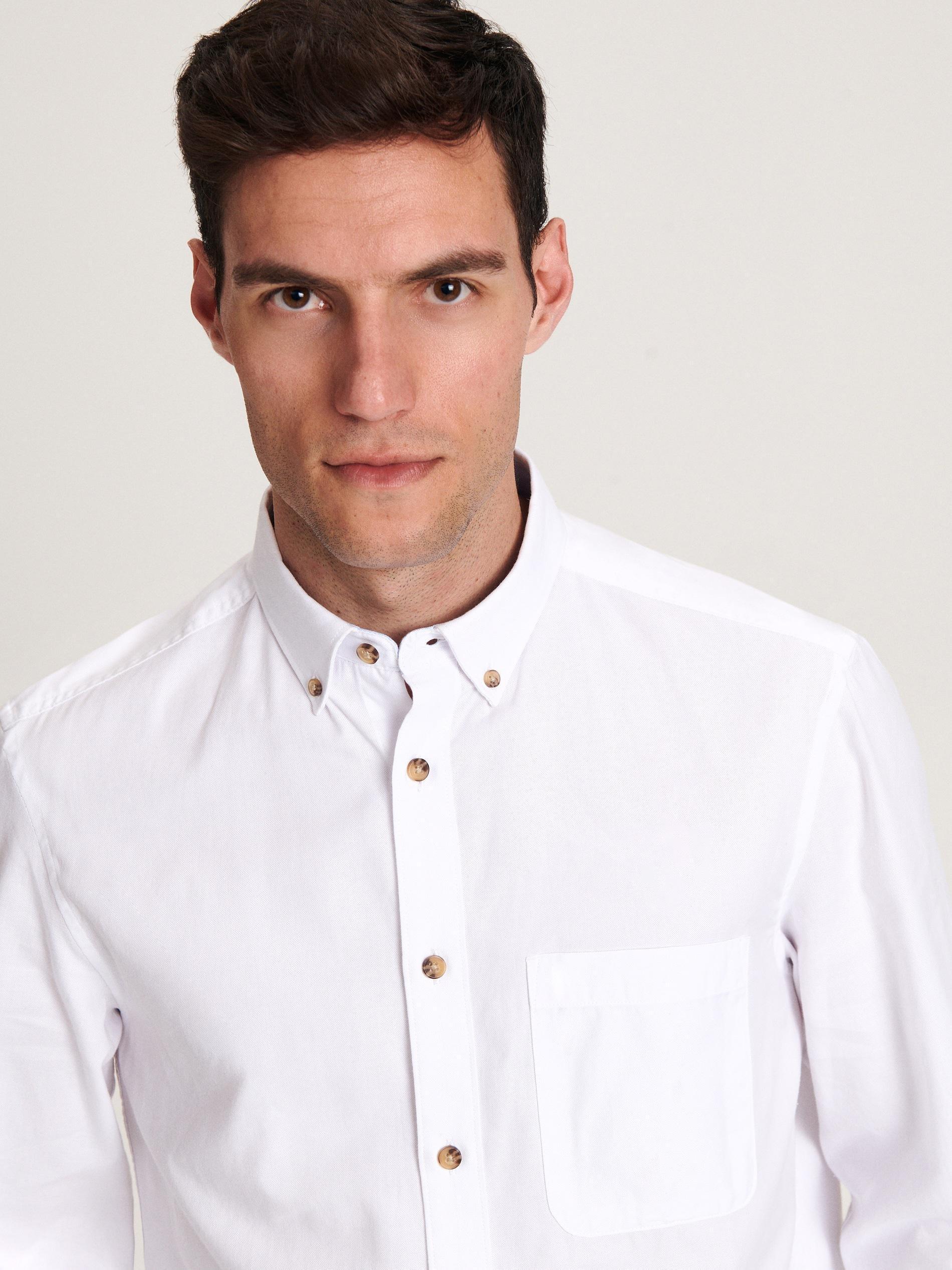 White Regular Fit Plain Shirt, , large image number 1