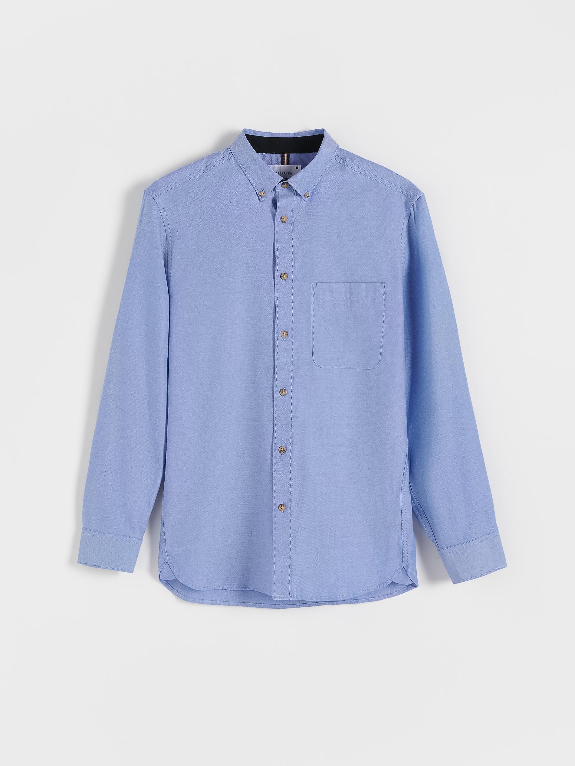 Blue Regular Fit Plain Shirt, , large image number 2