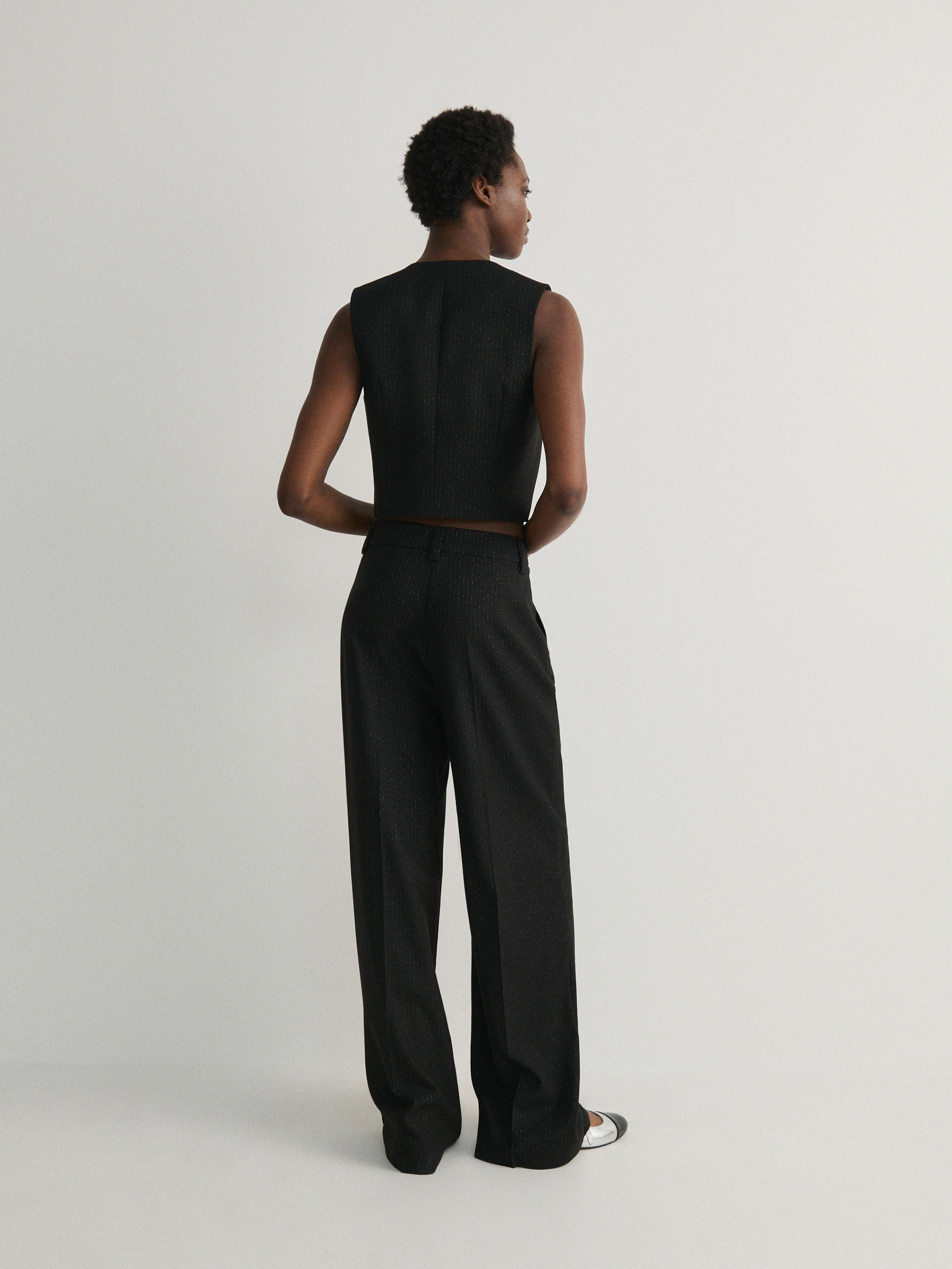Grey Wide Leg Trousers, , large image number 3