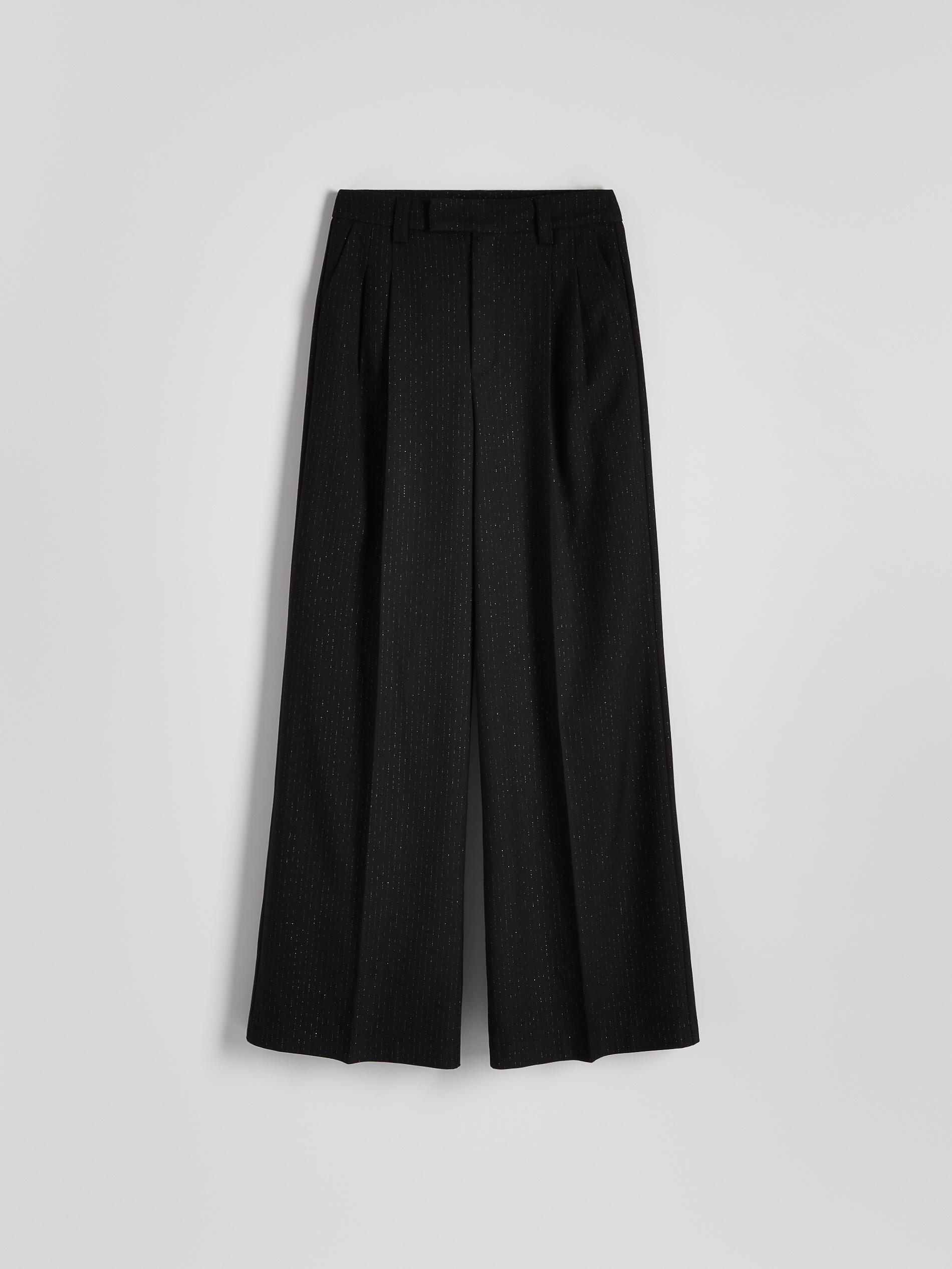 Grey Wide Leg Trousers, , large image number 4