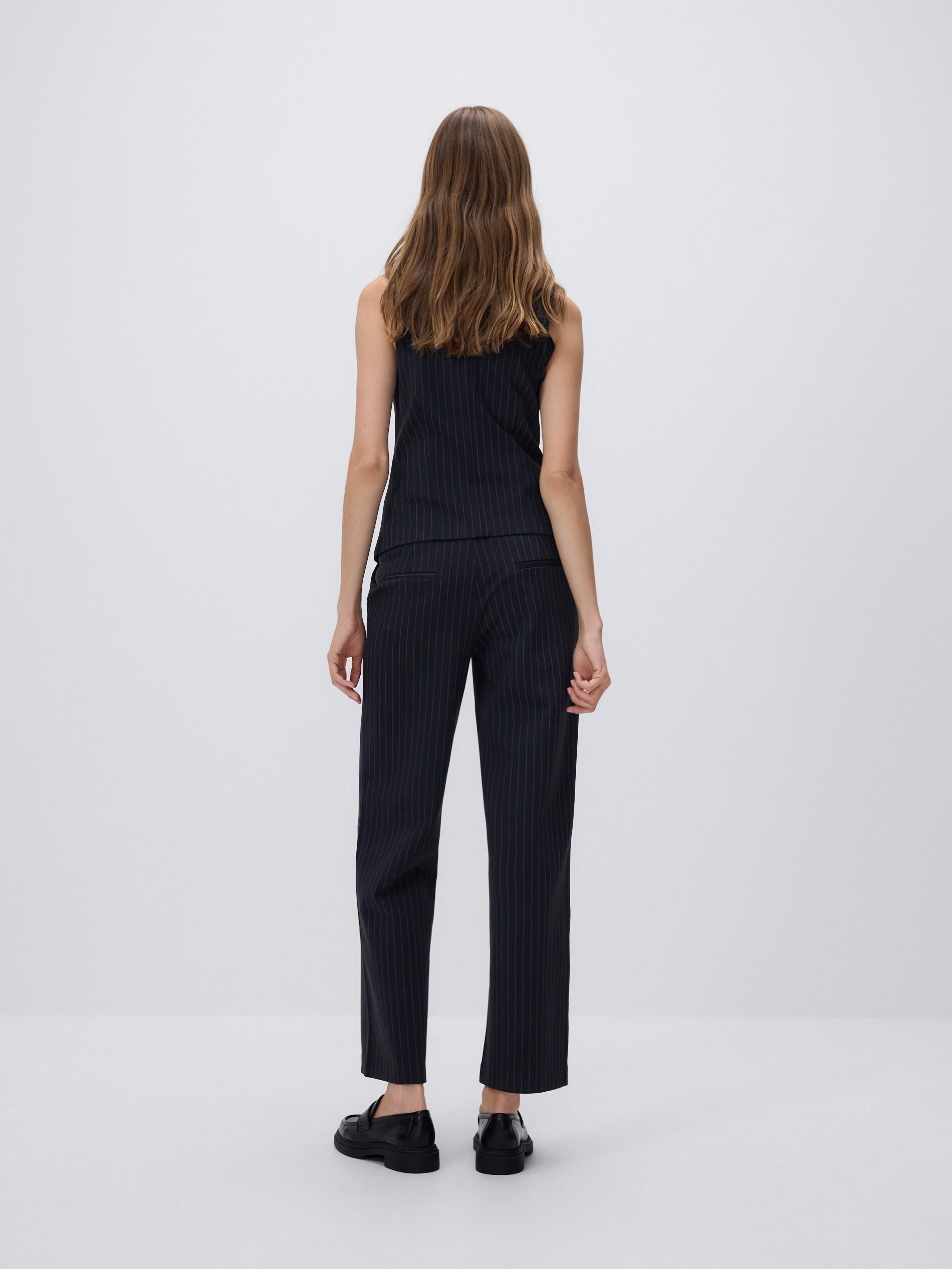 Grey Loose Rib Knit Trousers, Grey, large image number 3