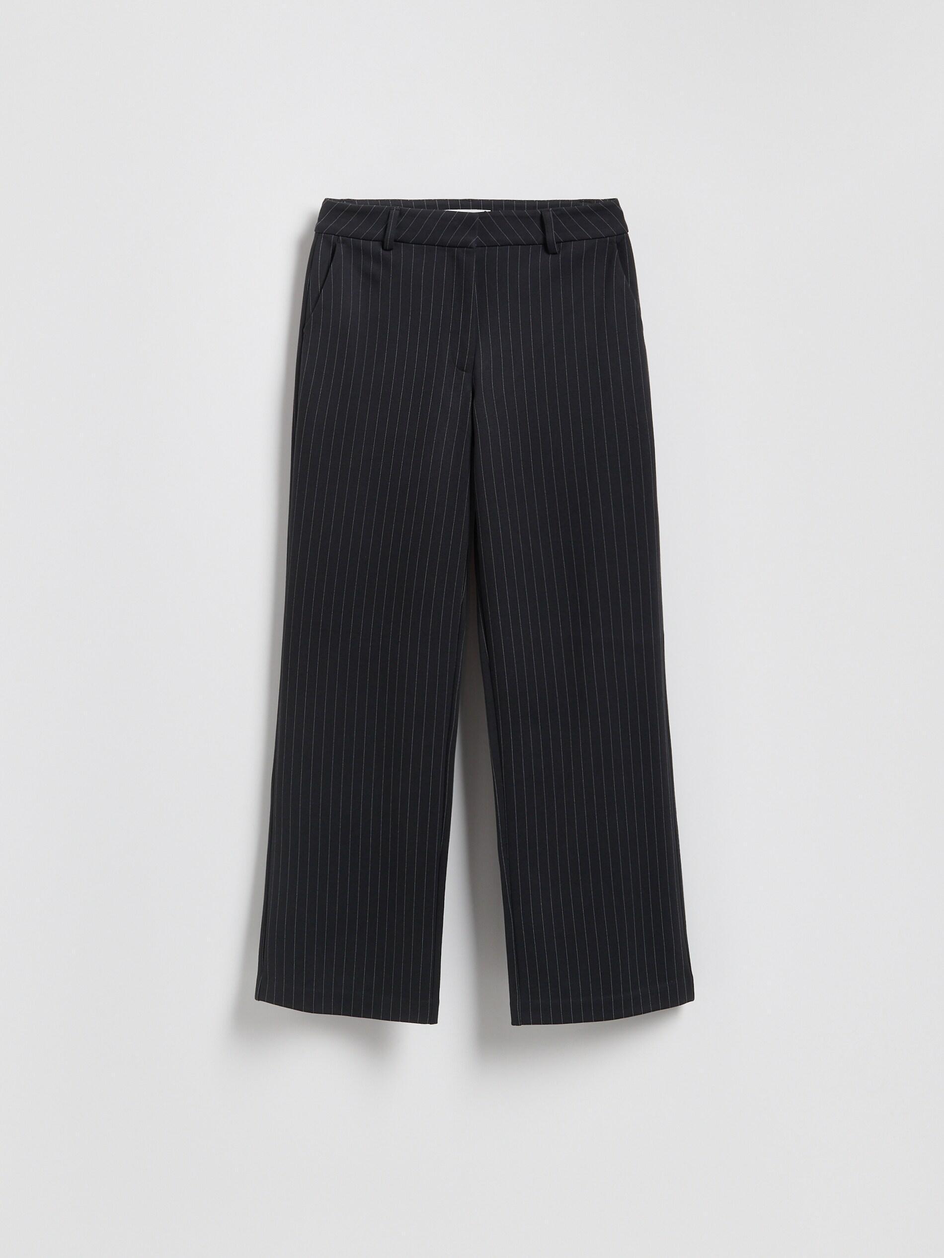 Grey Loose Rib Knit Trousers, Grey, large image number 4