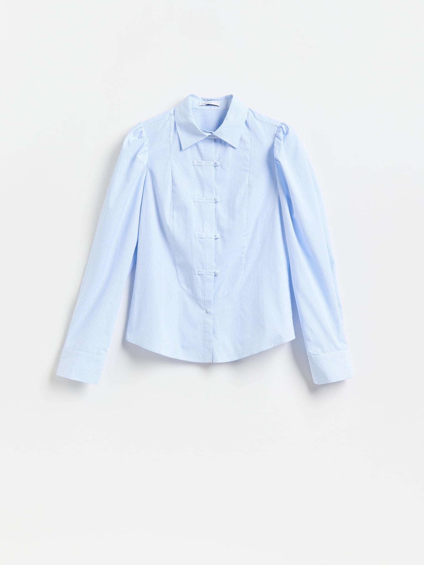 Blue Stripe Cotton Shirt, Blue, large image number 3