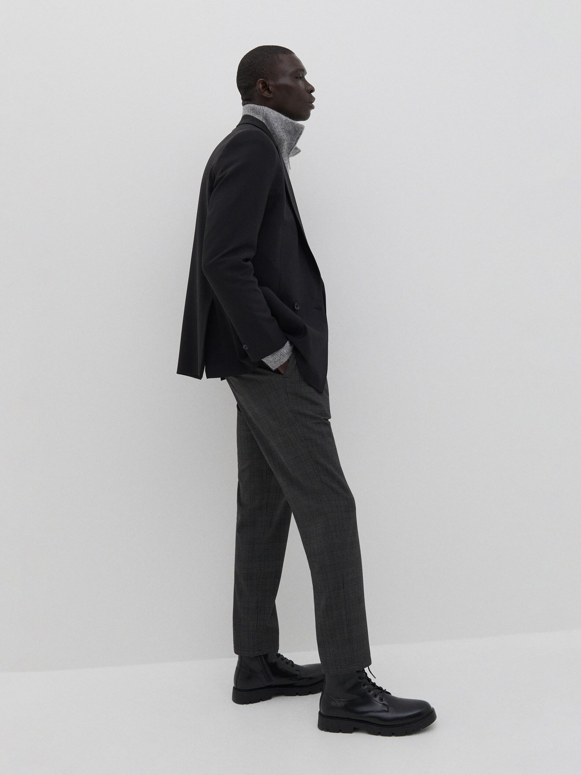 Black Comfort Fit Blazer, Men, , large image number 1