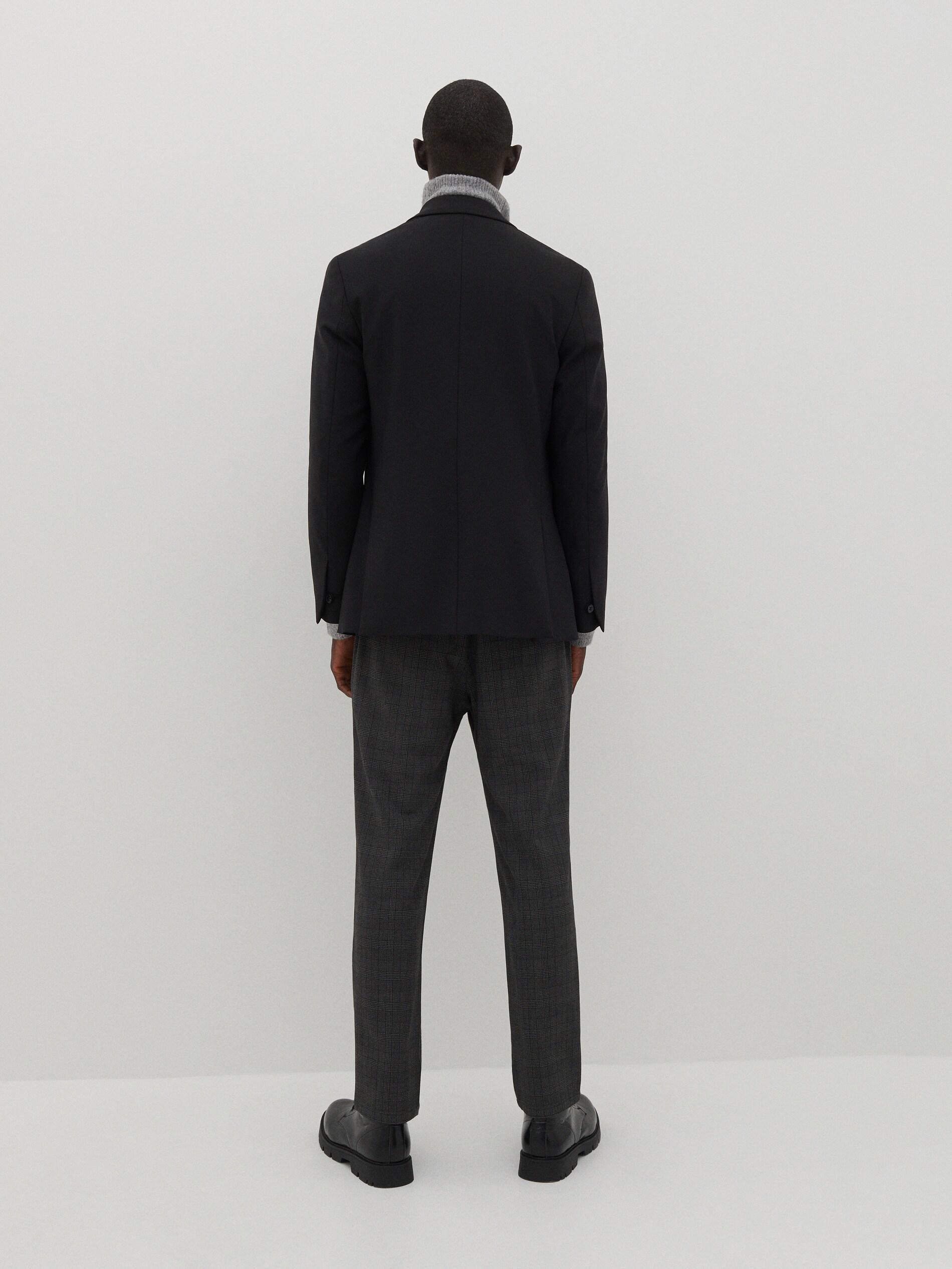 Black Comfort Fit Blazer, Men, , large image number 2