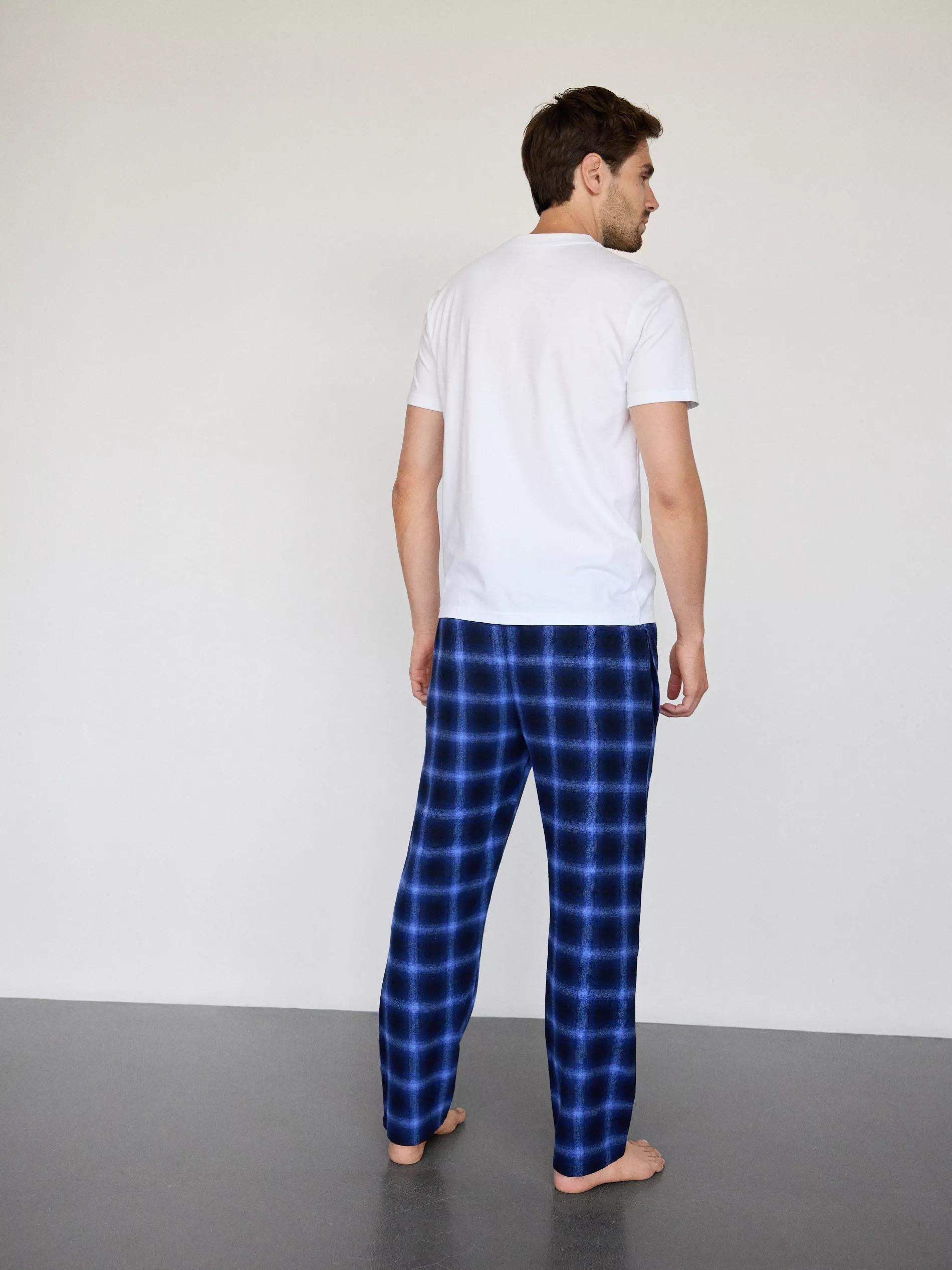 White Two-Tone Pyjama Set With Embroidery, , large image number 2