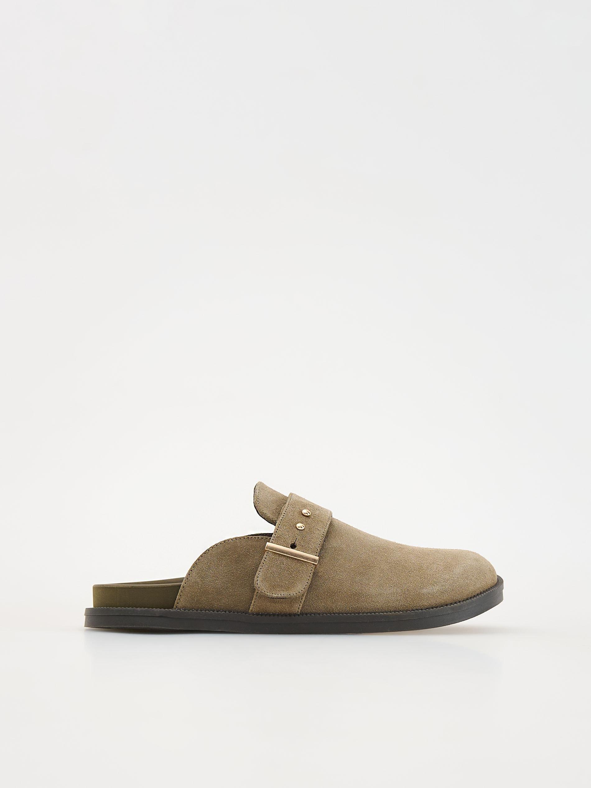 Green Suede Mule Shoes, , large image number 3
