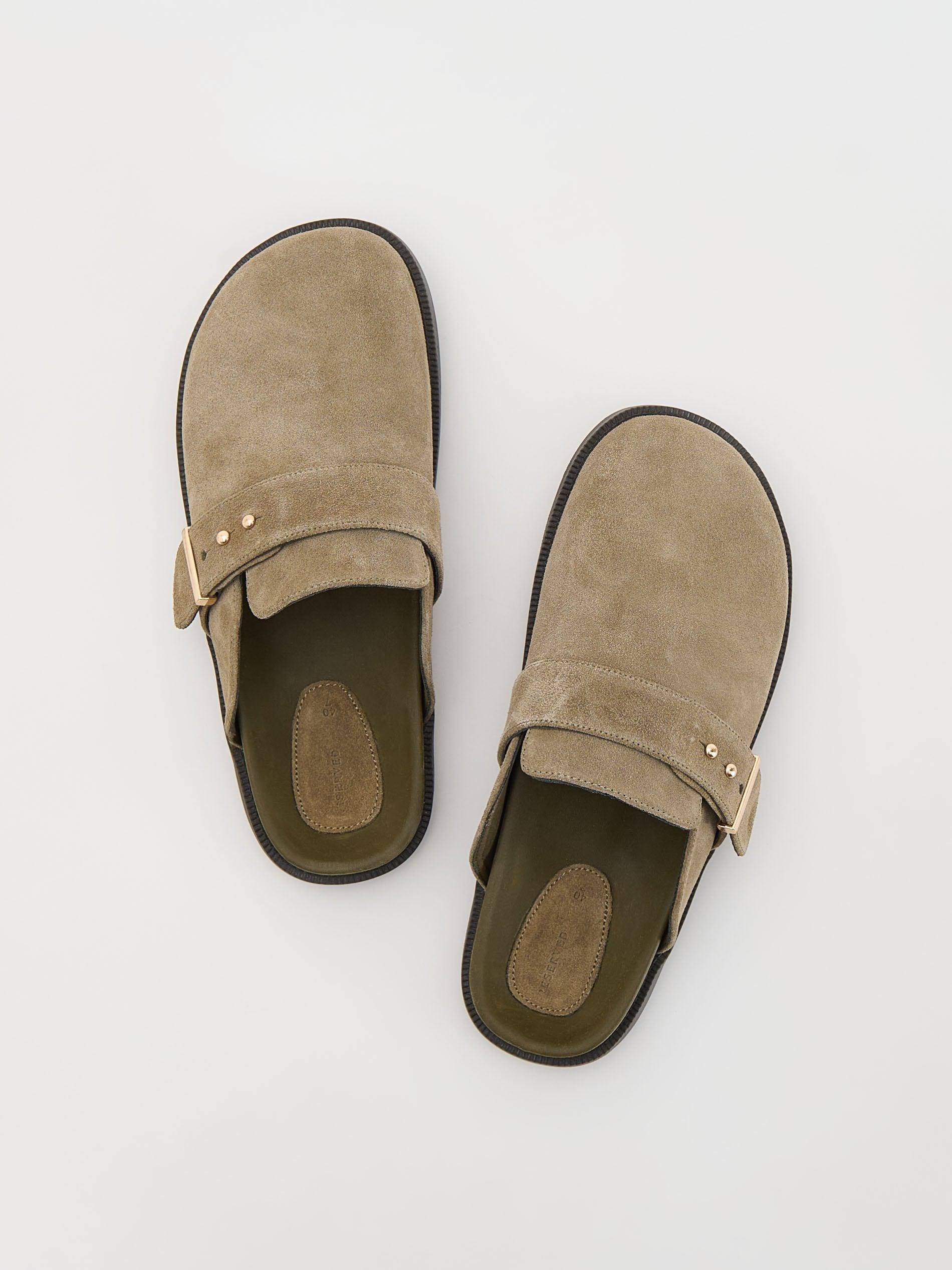Green Suede Mule Shoes, , large image number 5