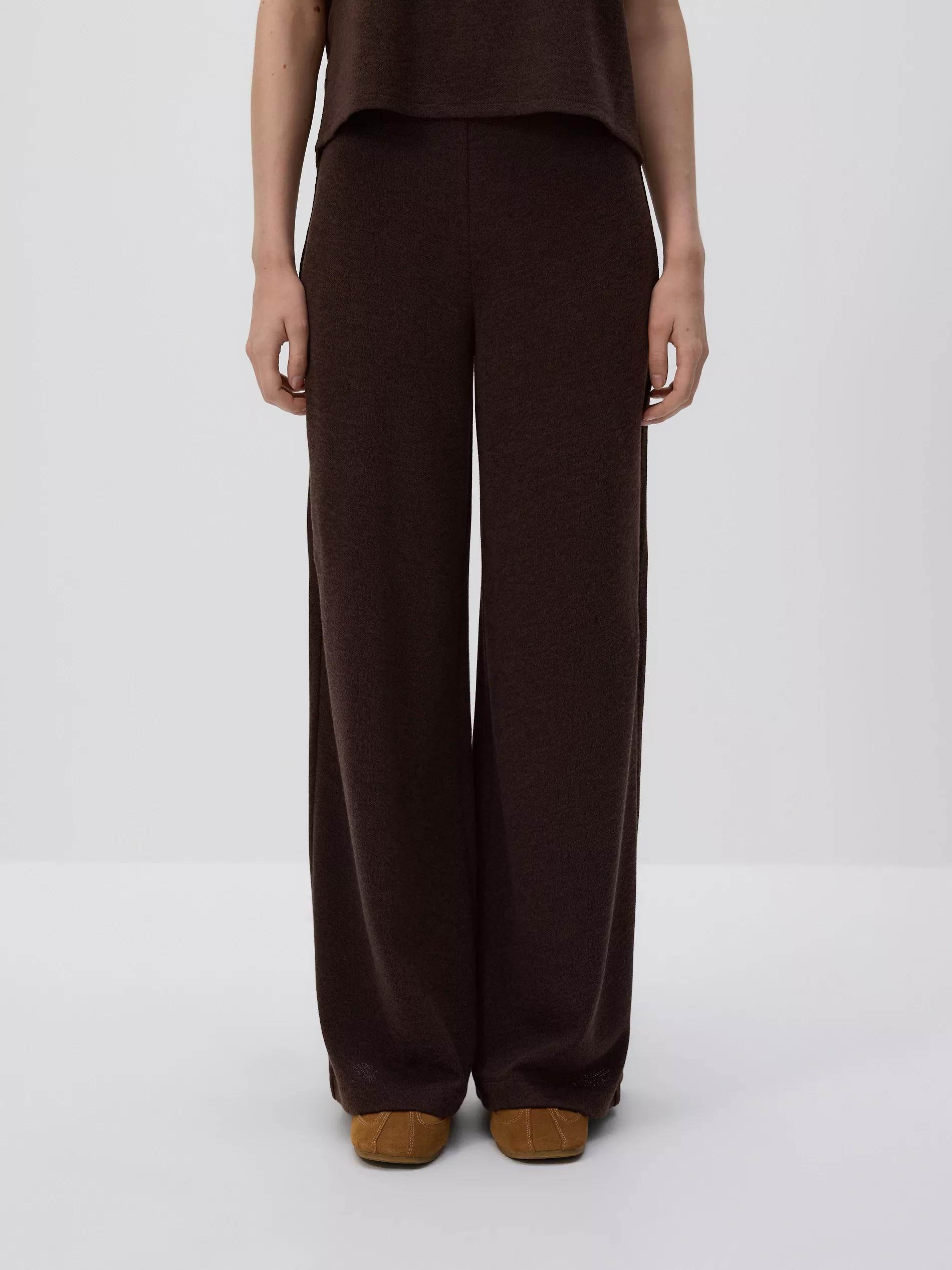 Brown Jersey Trousers, Brown, medium