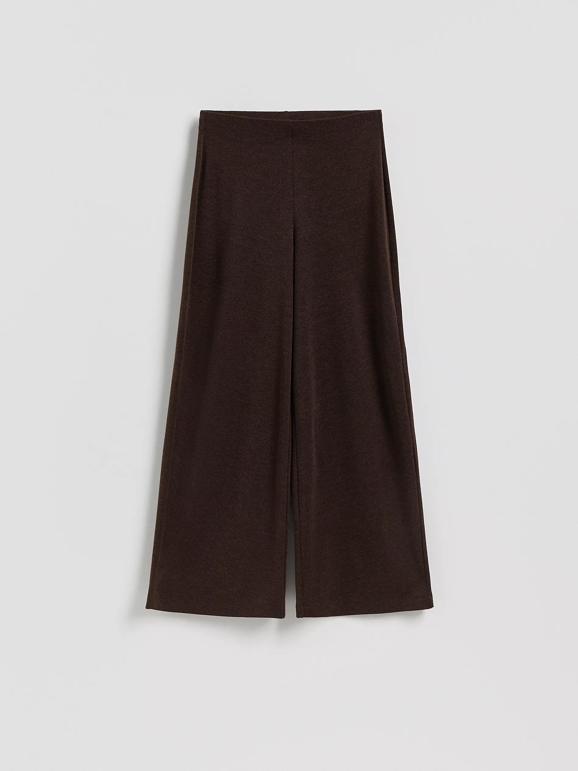 Brown Jersey Trousers, Brown, large image number 3