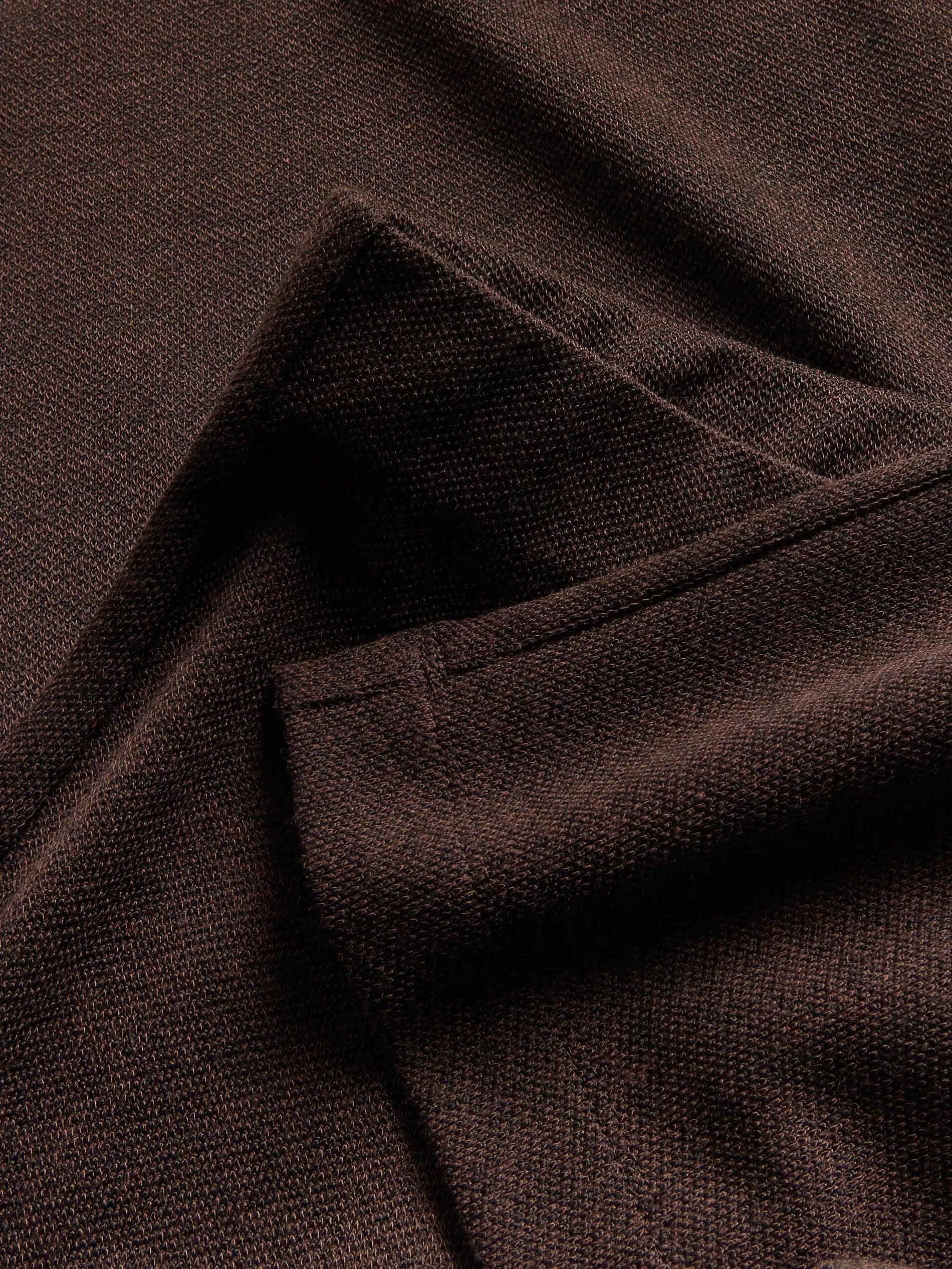 Brown Jersey Trousers, Brown, large image number 4