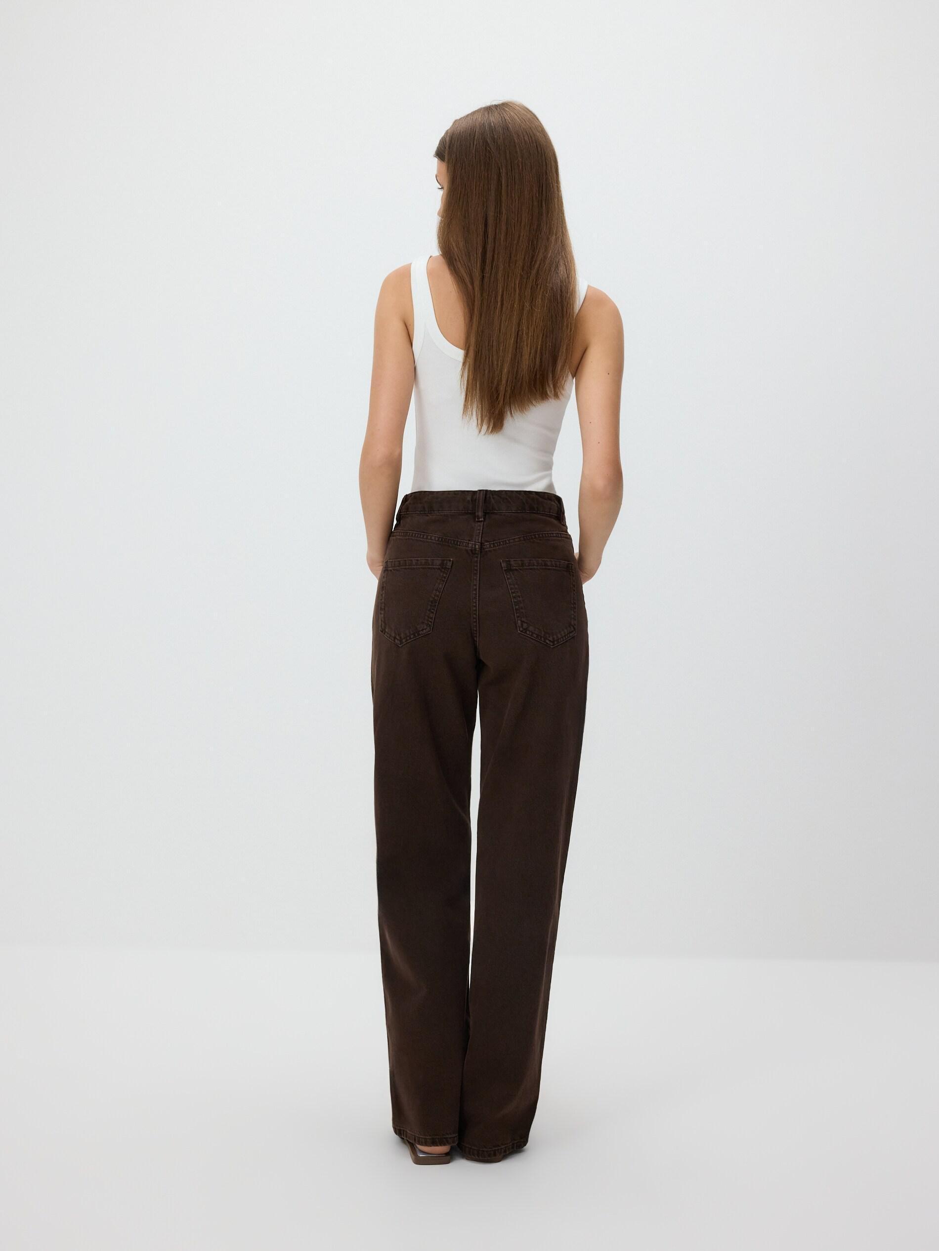 Brown Wide Leg Jeans, No Colour, large image number 1