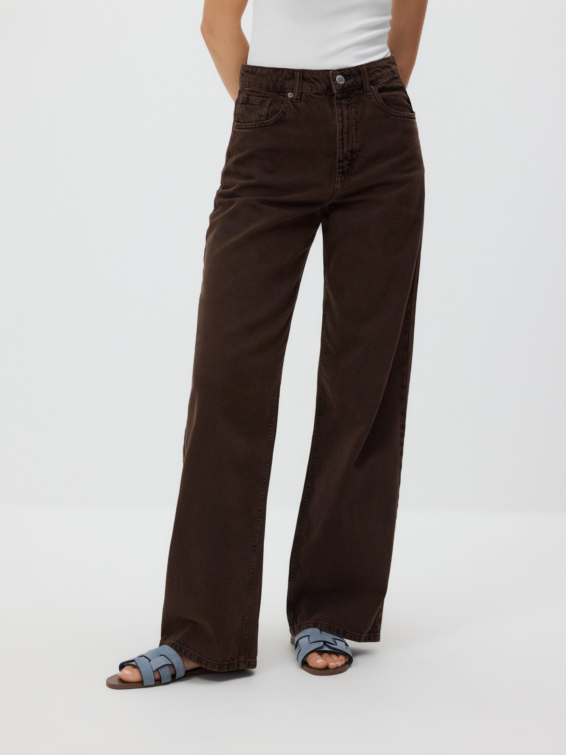 Brown Wide Leg Jeans, No Colour, large image number 3
