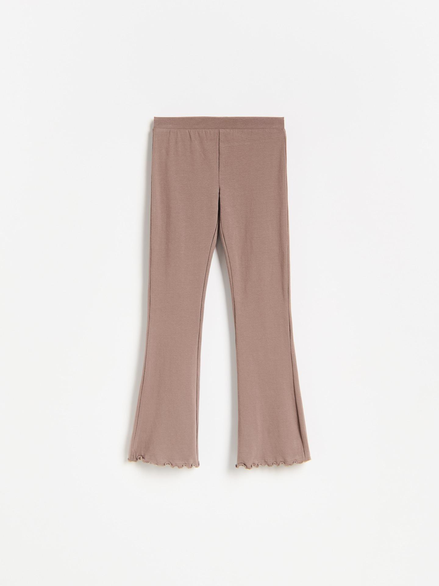 Brown Flared Leggings, Brown, large image number 3