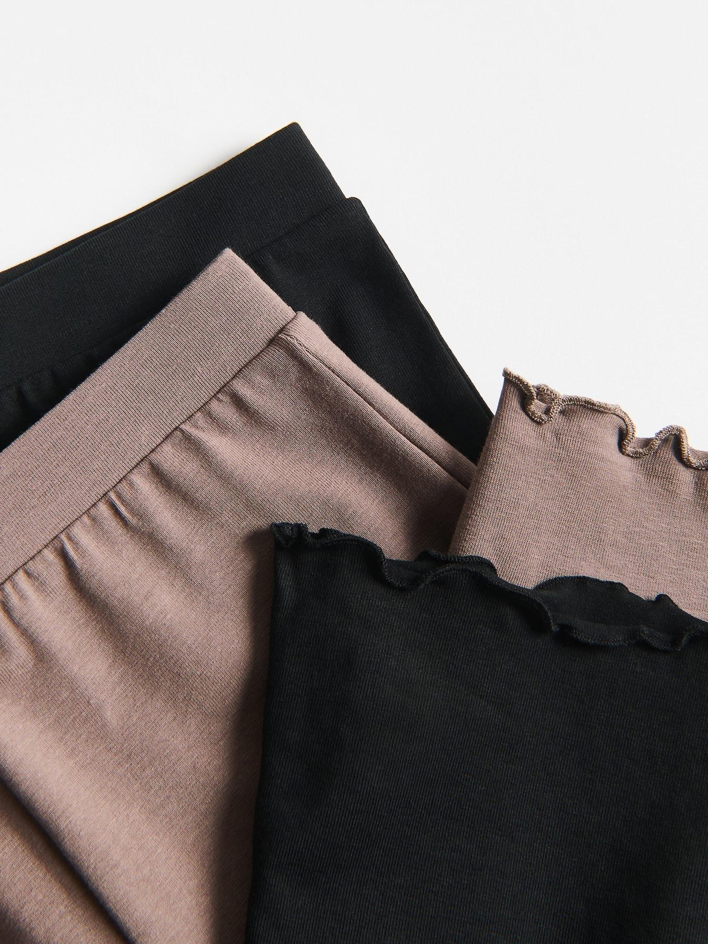 Brown Flared Leggings, Brown, large image number 4