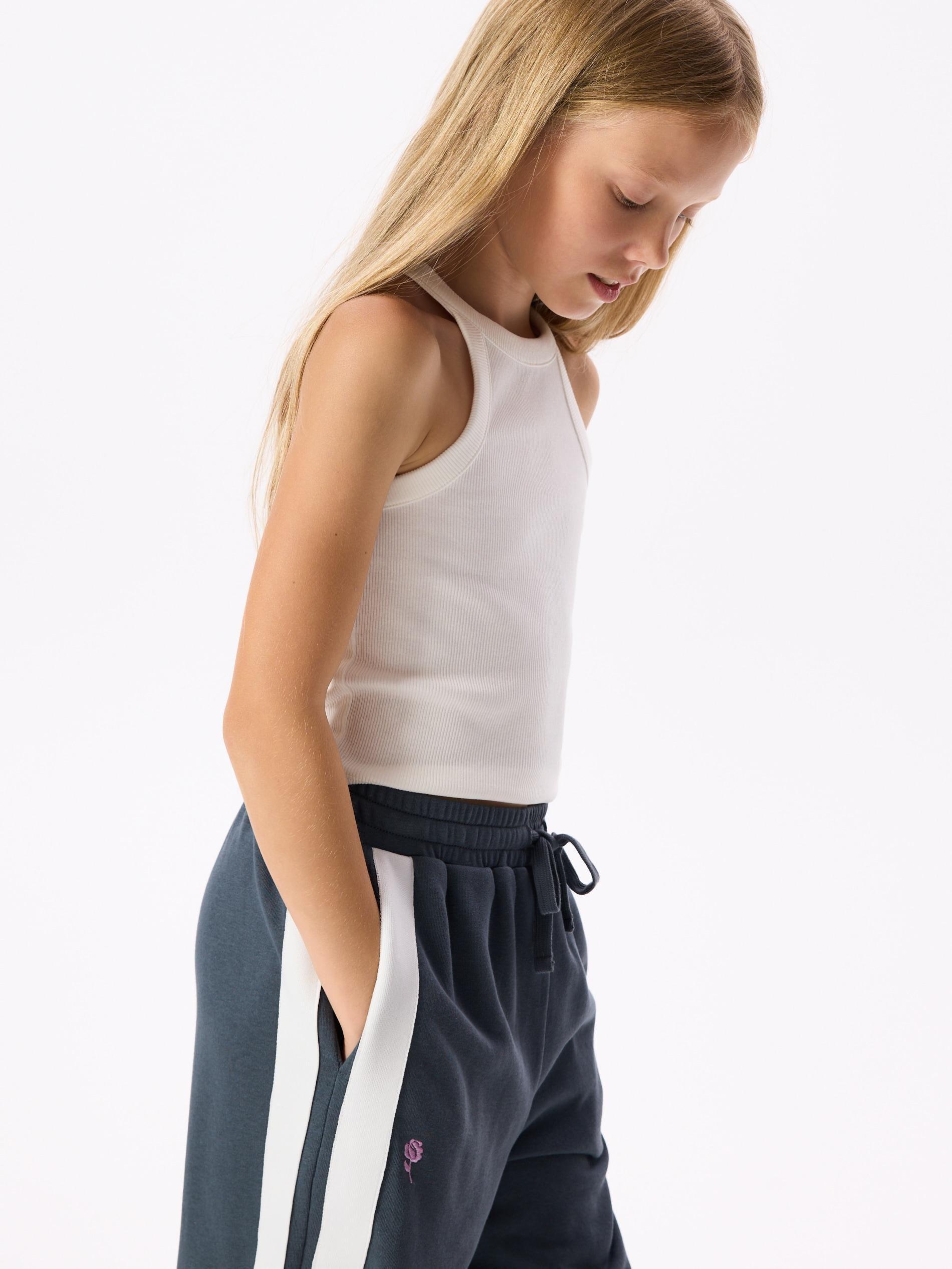 Grey Sweatpants With Side Stripes, Grey, large image number 5