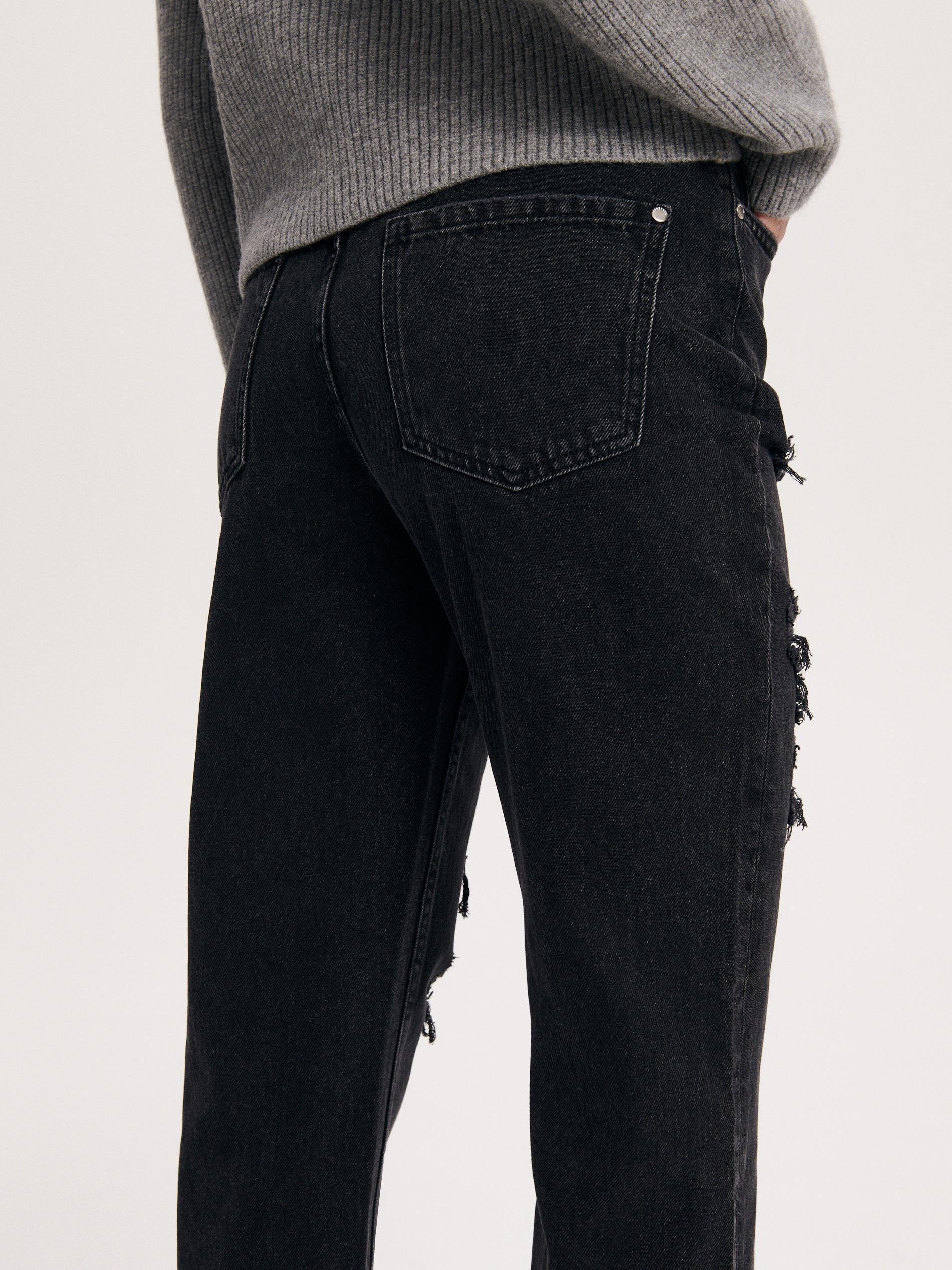 Black High Waist Mom Fit Jeans, , large image number 2