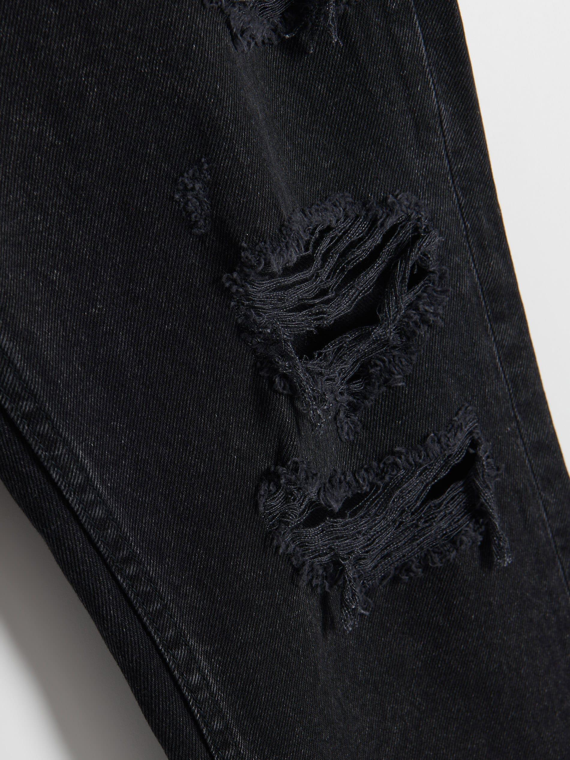 Black High Waist Mom Fit Jeans, , large image number 6