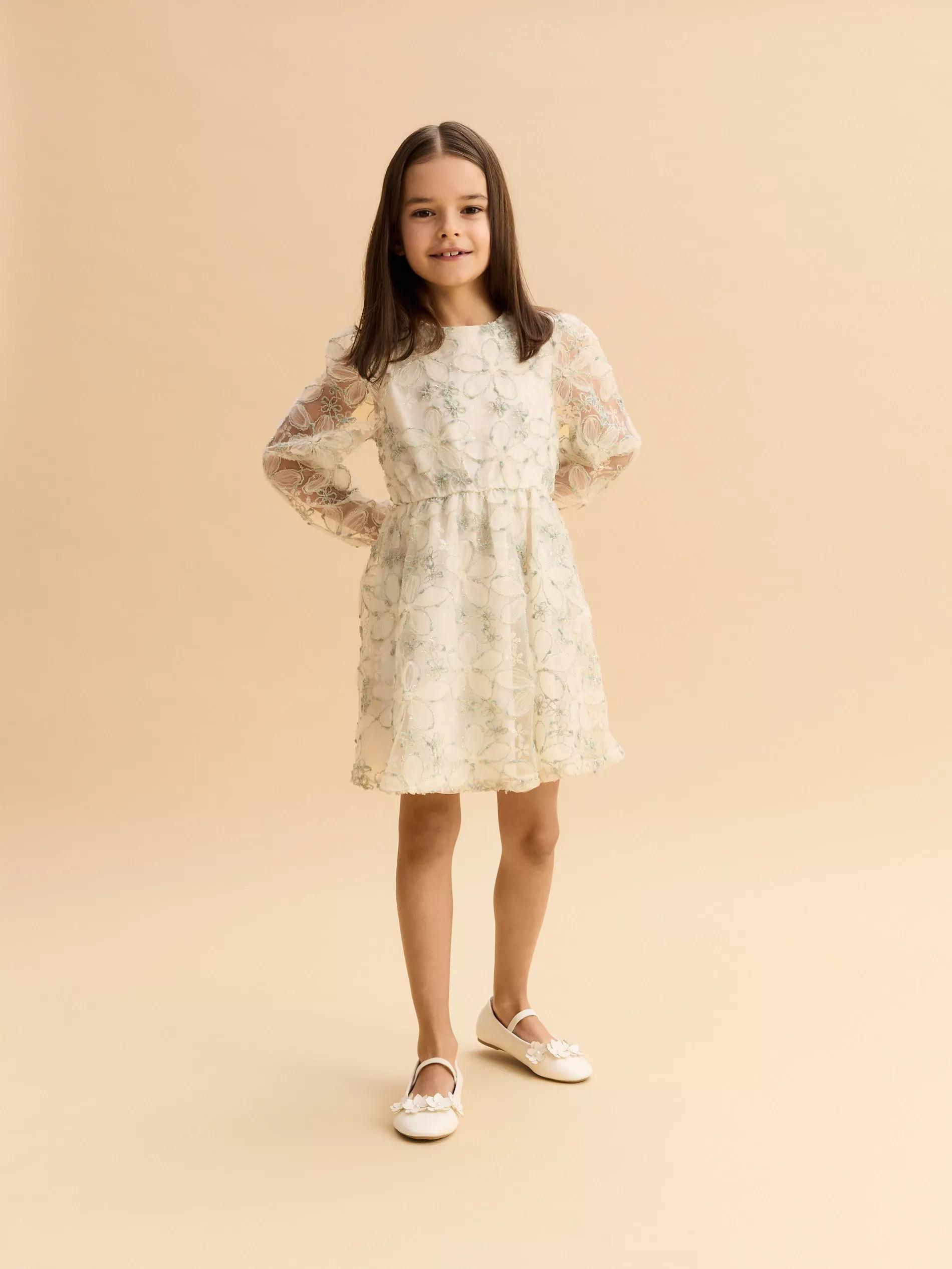 WHITE Ballerinas with flower, White, large image number 2