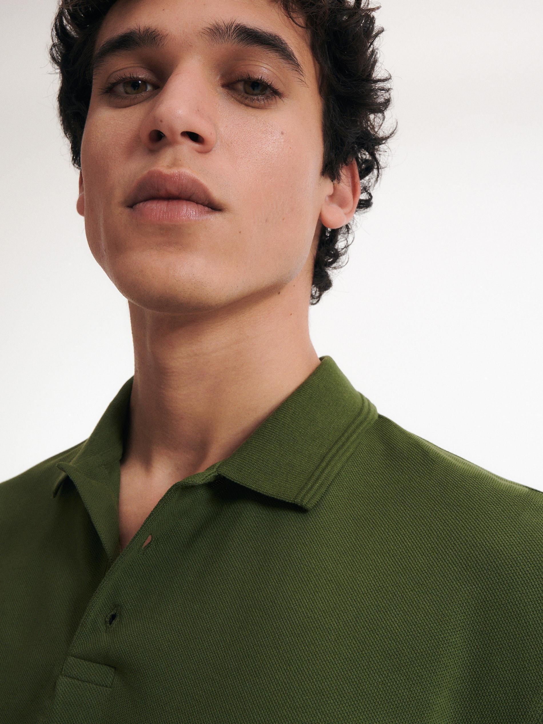 Dark Green Regular Polo Shirt, , large image number 0