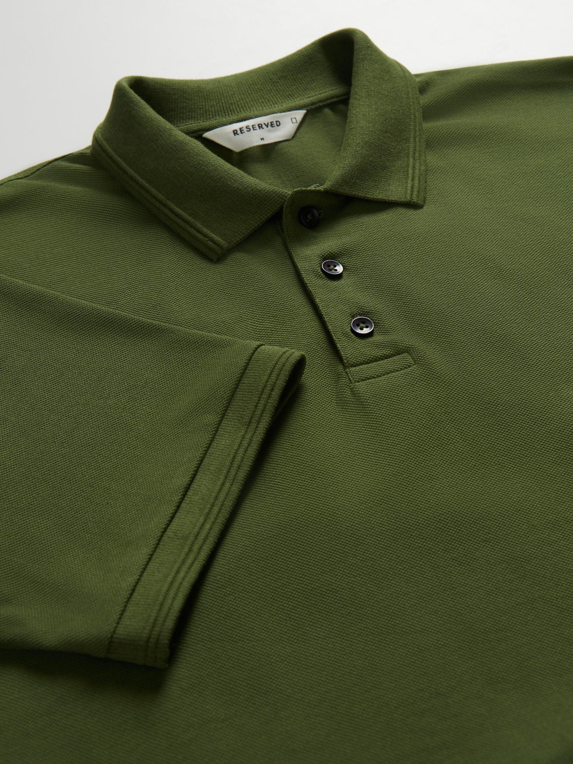 Dark Green Regular Polo Shirt, , large image number 4