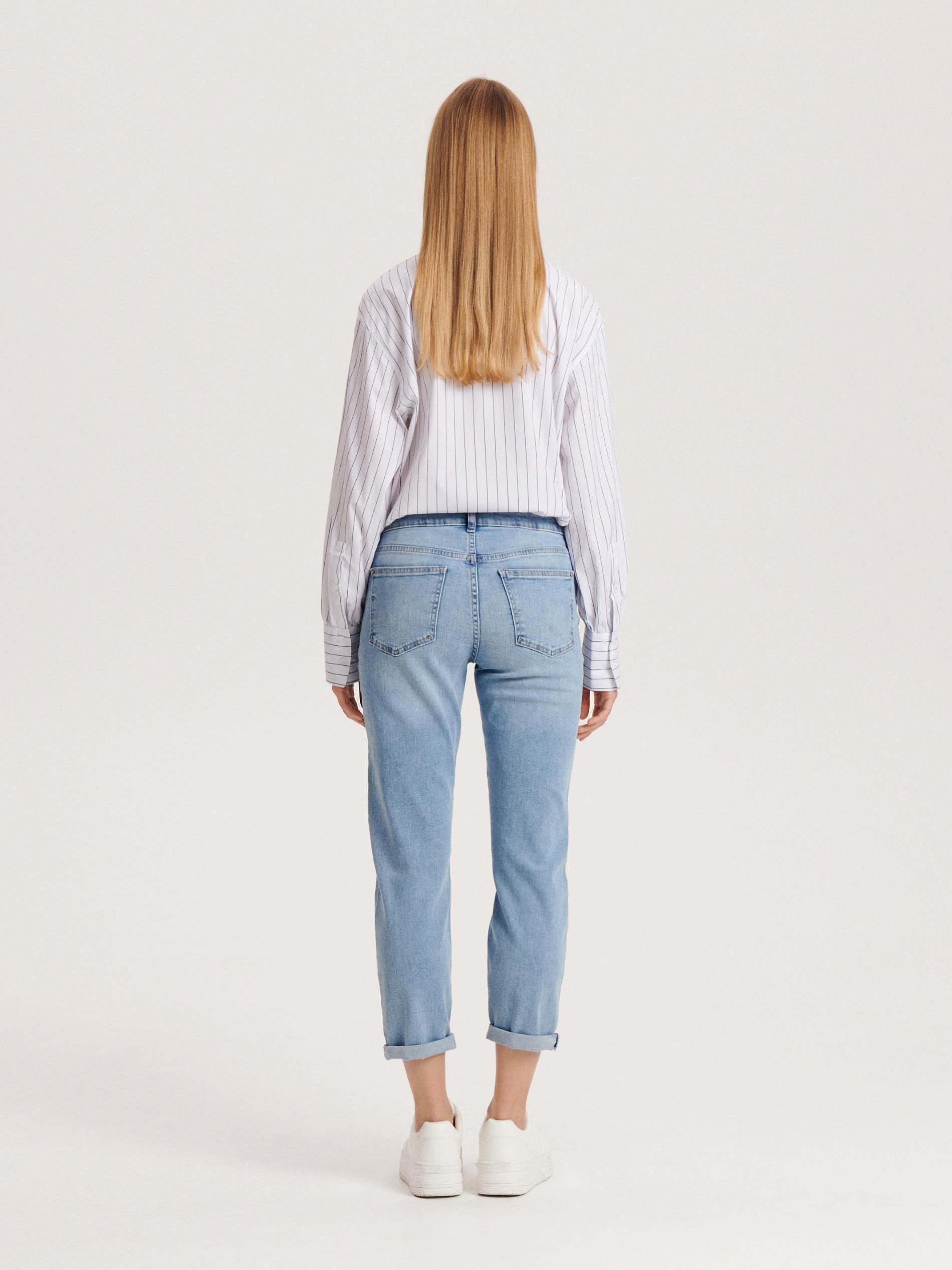 Blue Boyfriend Slim Jeans, , large image number 3